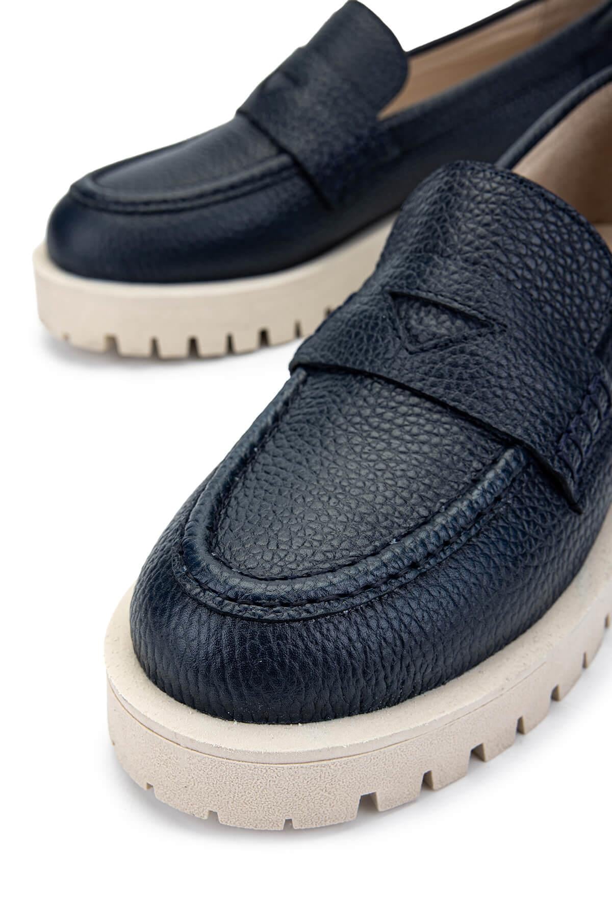 Tamer Tanca Vizon Floter Tamer Tanca Hakiki Deri Kadın Loafer Ayakkabı