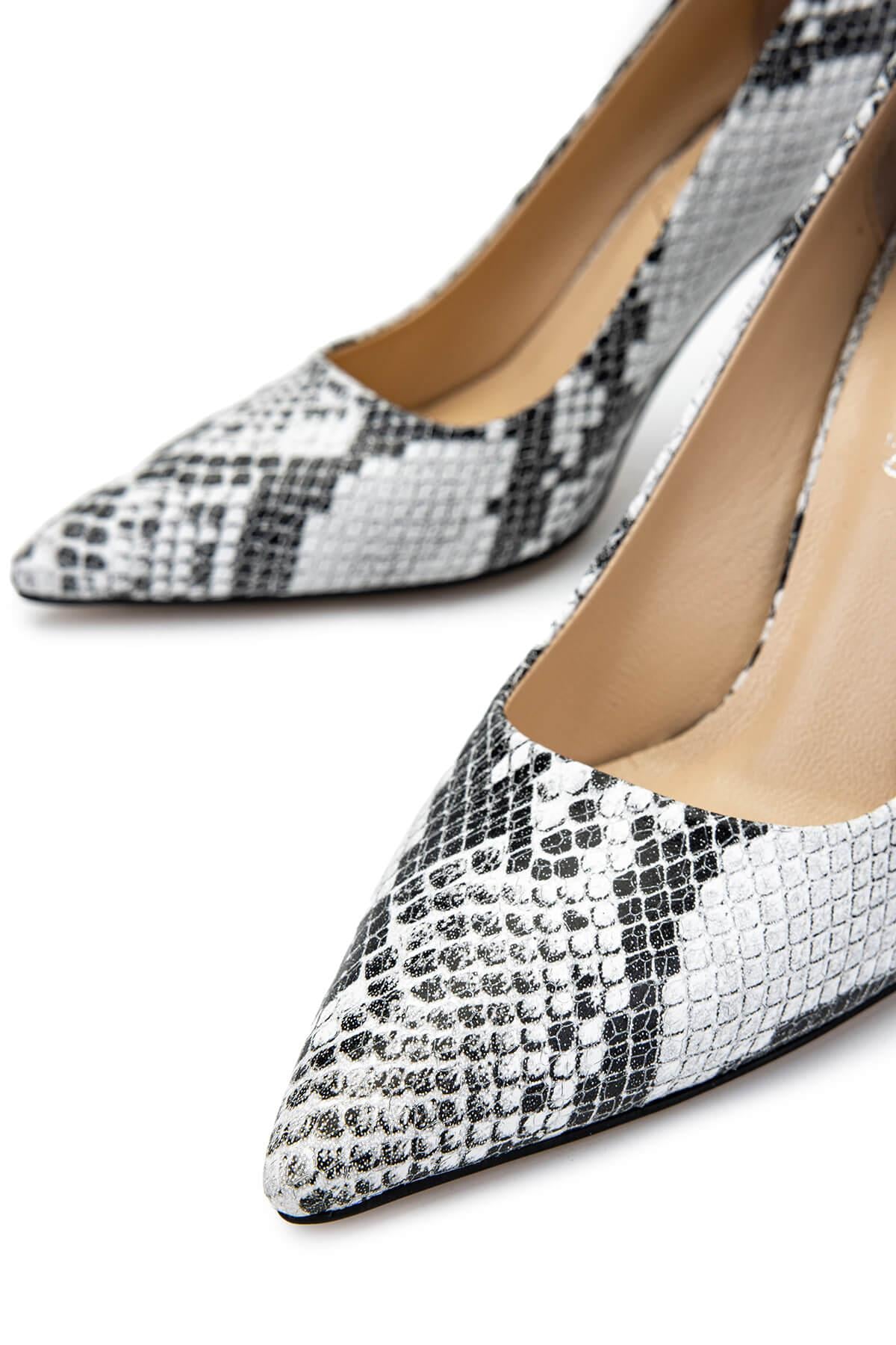 Tamer Tanca Naturel Tamer Tanca Hakiki Kadın Deri Topuklu Ayakkabı