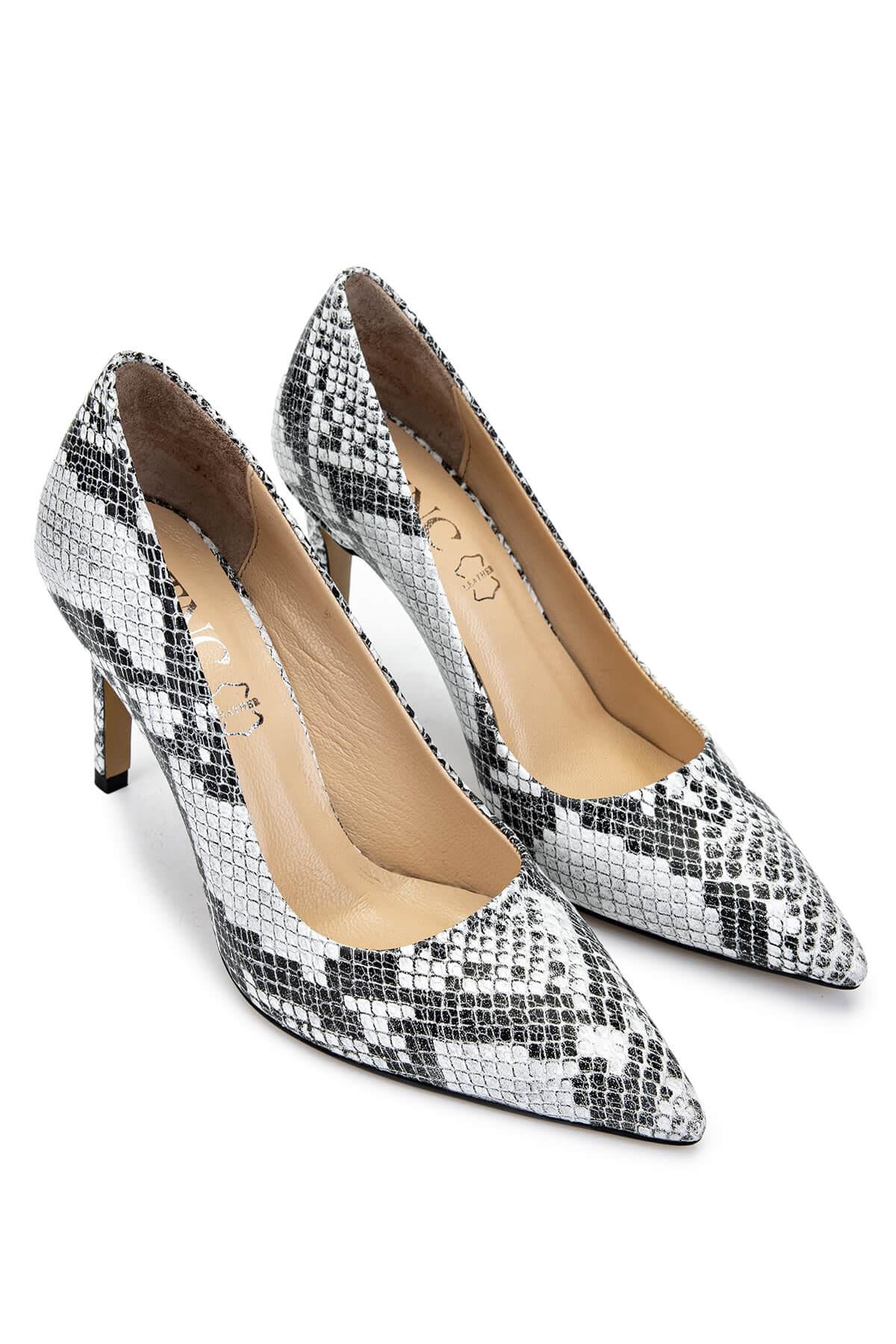 Tamer Tanca Naturel Tamer Tanca Hakiki Kadın Deri Topuklu Ayakkabı