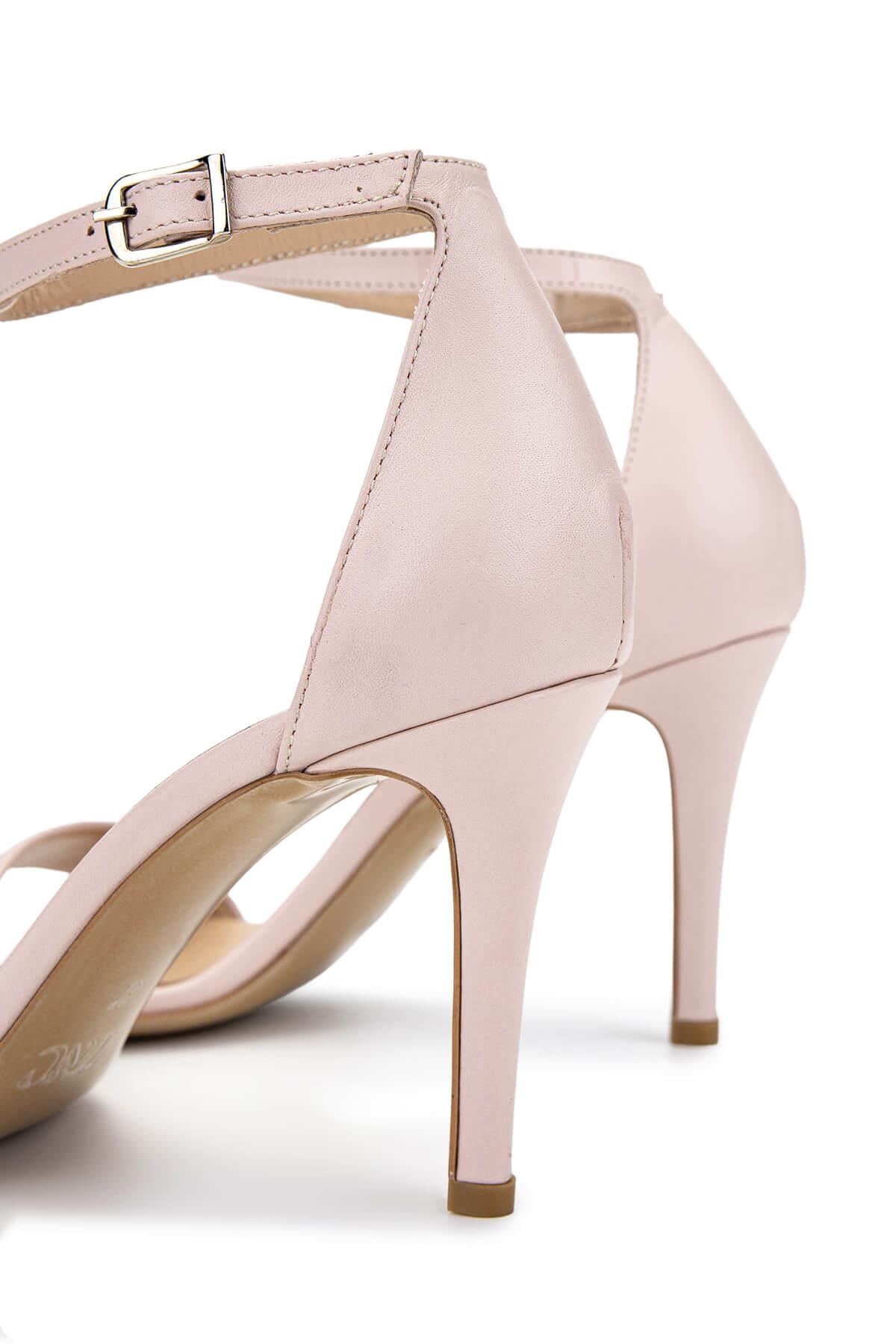 Tamer Tanca Vizon Tamer Tanca Hakiki Kadın Deri Topuklu Ayakkabı