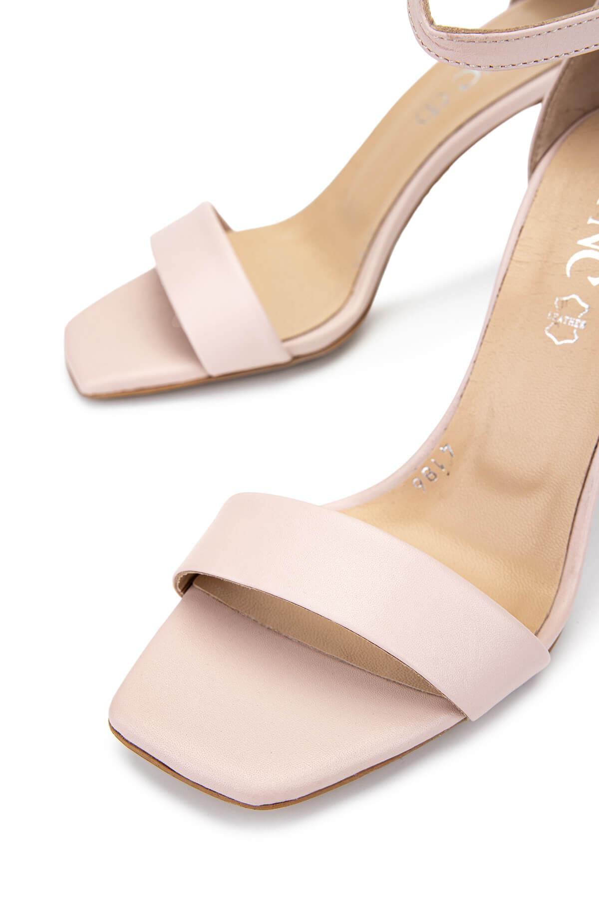 Tamer Tanca Vizon Tamer Tanca Hakiki Kadın Deri Topuklu Ayakkabı