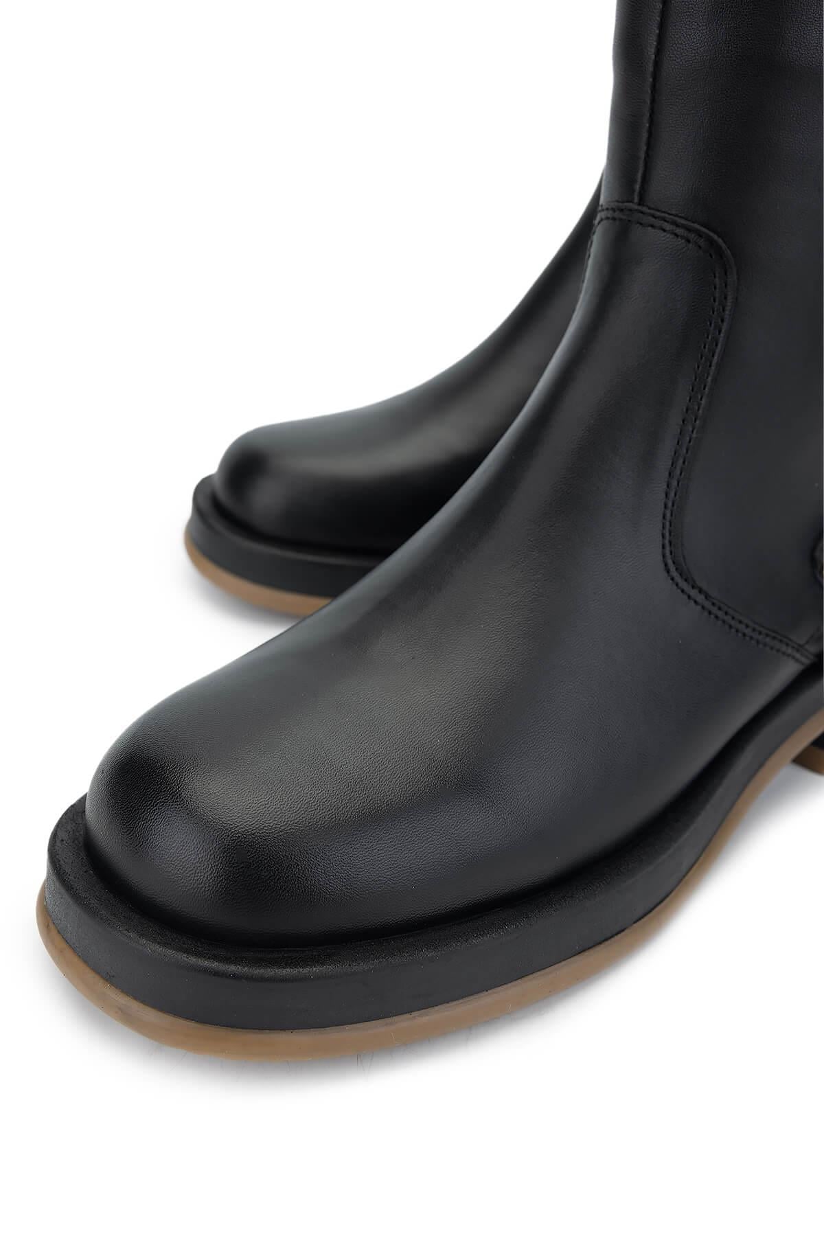 Tamer Tanca Siyah Süet Tamer Tanca Hakiki Deri Kadın Casual Bot