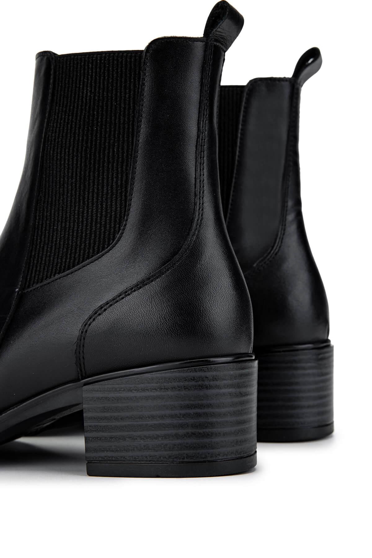 Tamer Tanca Kahverengi Nubuk Tamer Tanca Hakiki Deri Kadın Topuklu Bot