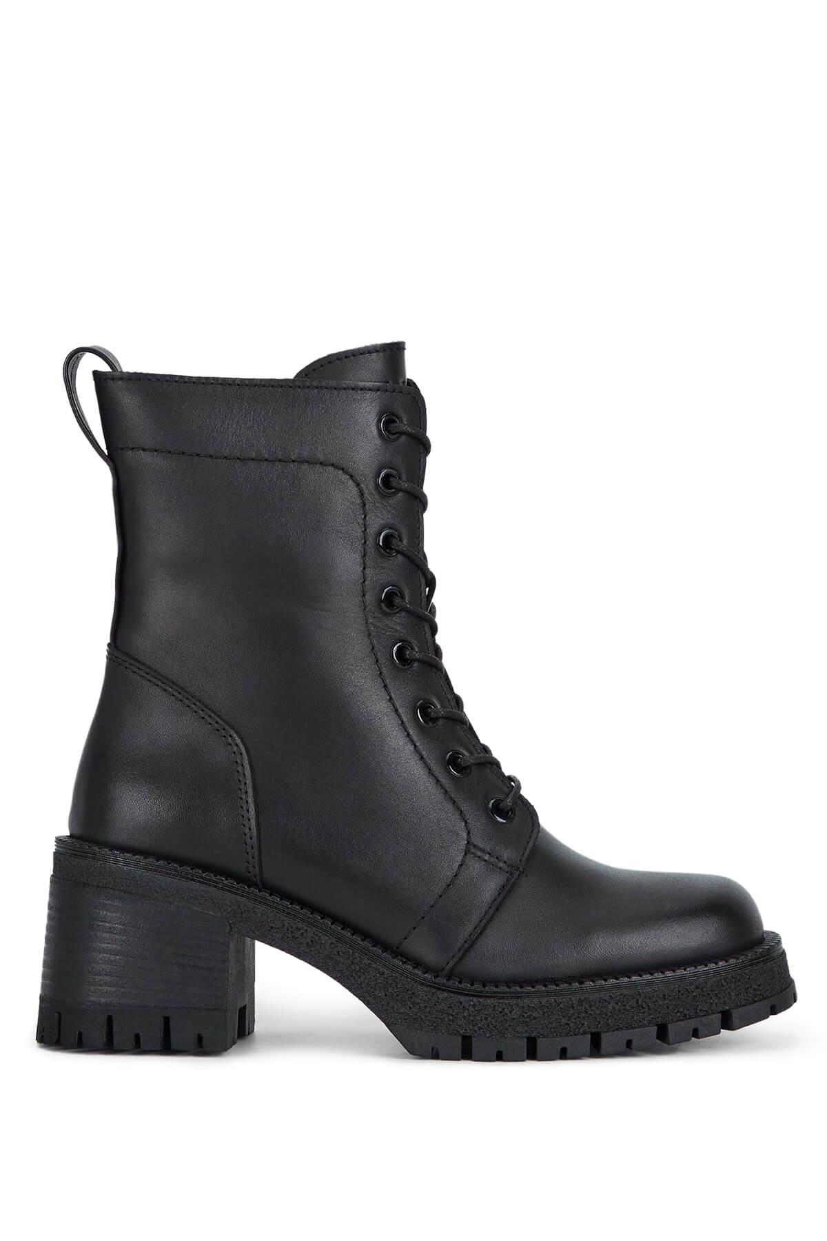 Tamer Tanca Siyah Süet Tamer Tanca Hakiki Deri Kadın Casual Bot