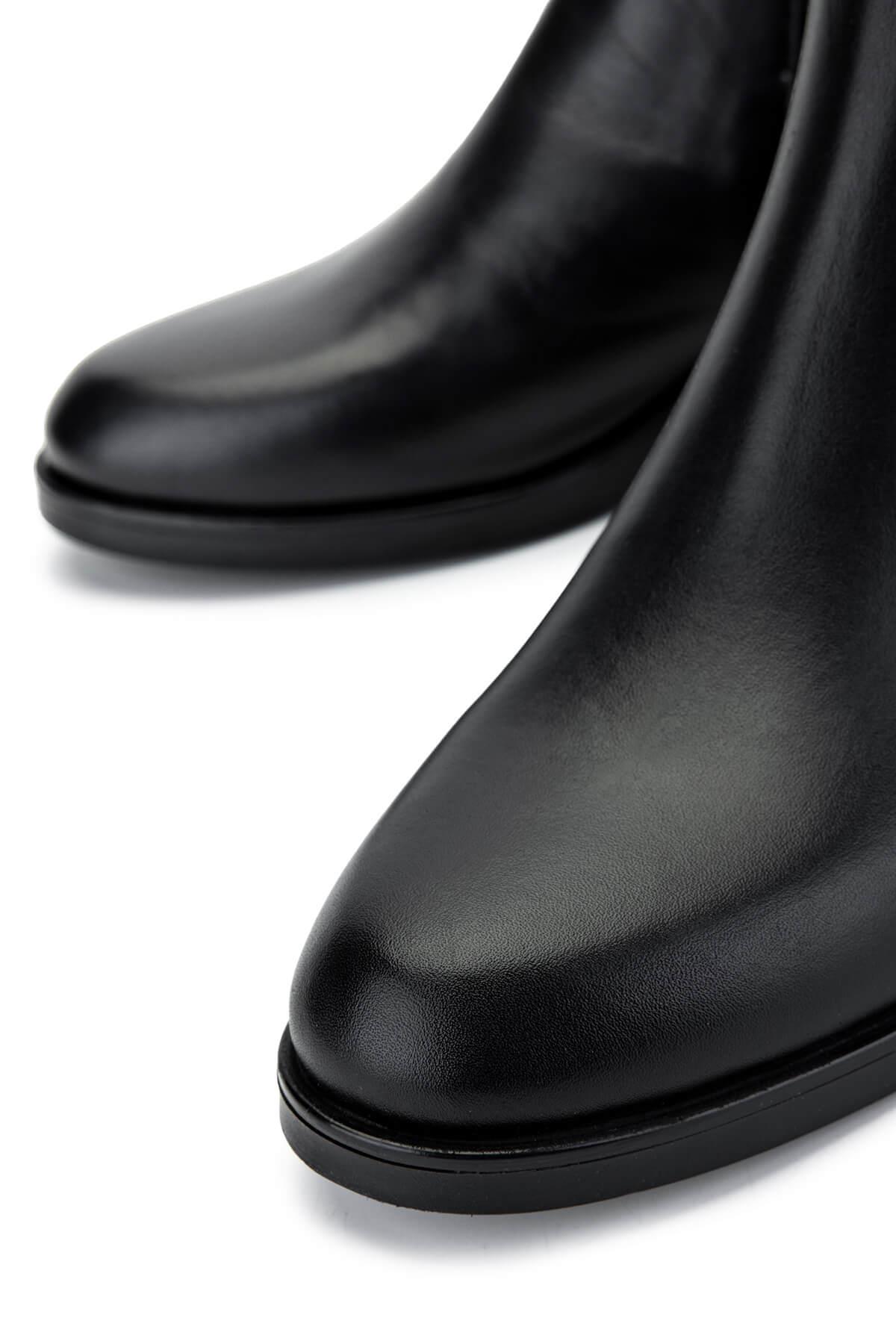 Tamer Tanca Kahverengi Nubuk Tamer Tanca Hakiki Deri Kadın Topuklu Bot