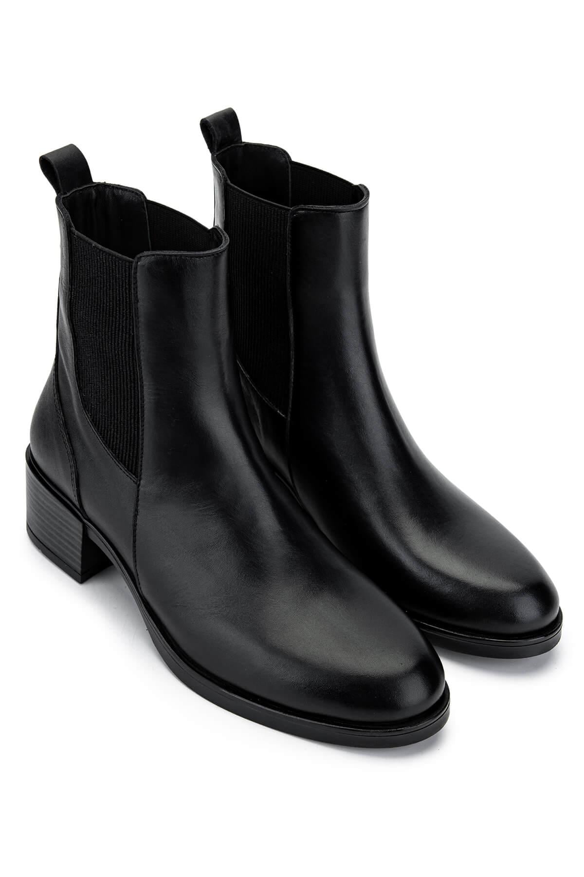 Tamer Tanca Kahverengi Nubuk Tamer Tanca Hakiki Deri Kadın Topuklu Bot