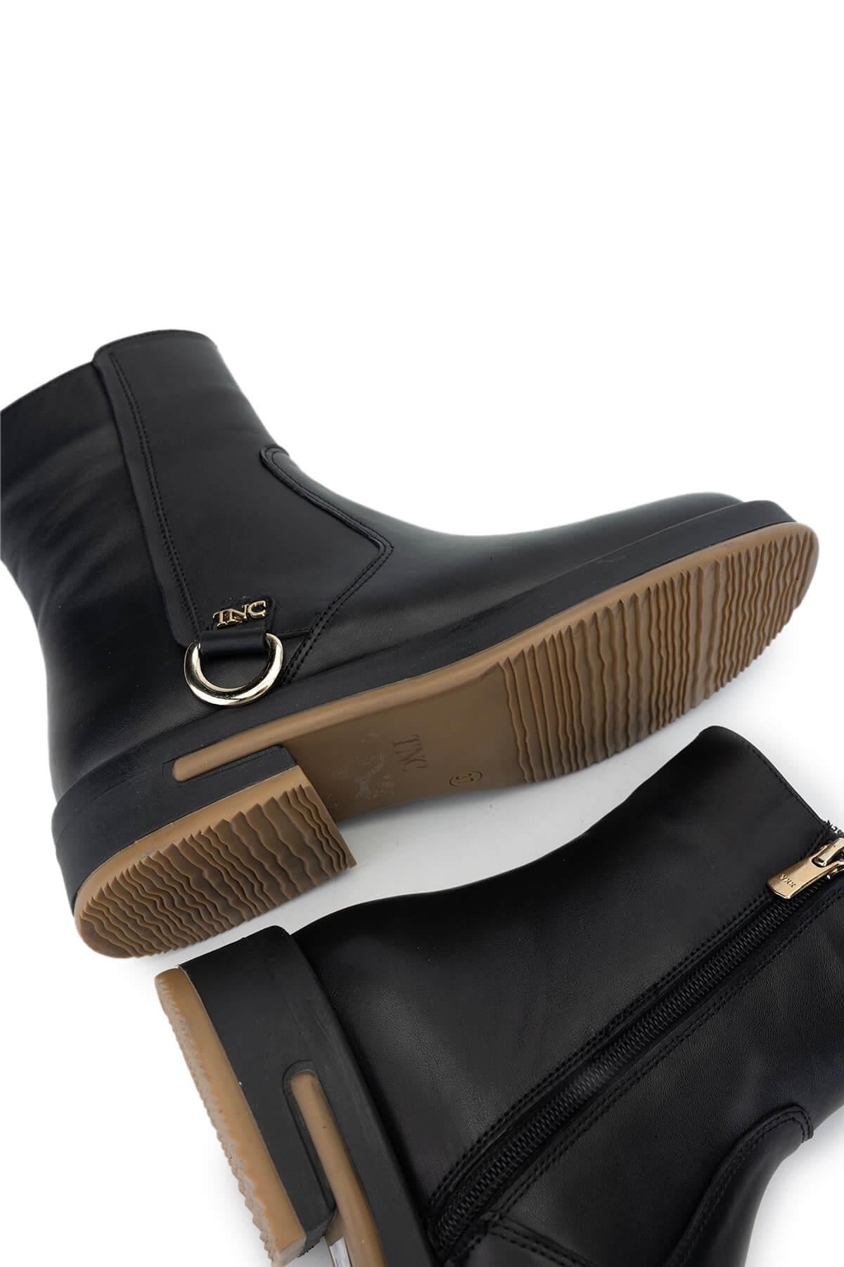 Tamer Tanca Siyah Süet Tamer Tanca Hakiki Deri Kadın Casual Bot