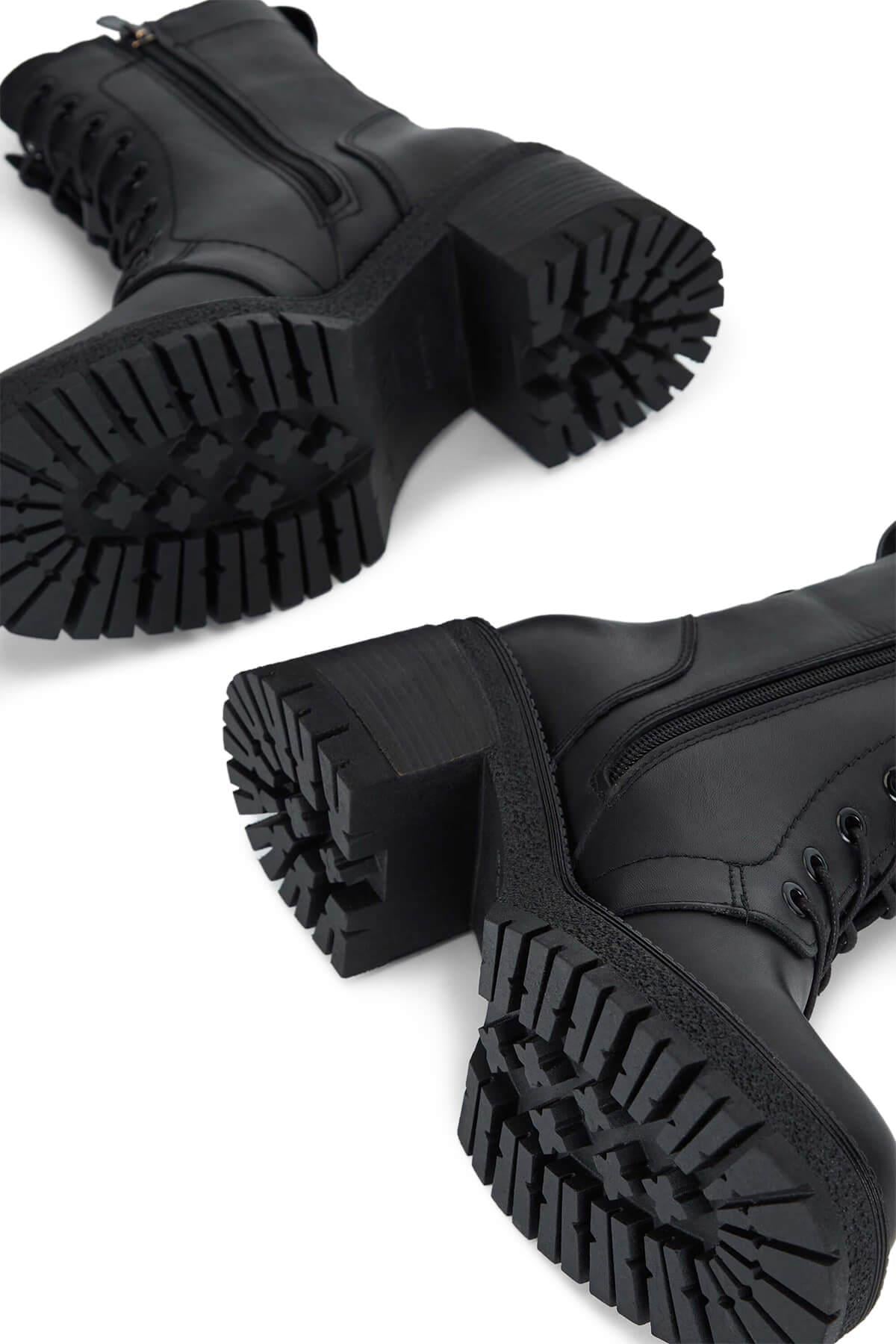 Tamer Tanca Siyah Süet Tamer Tanca Hakiki Deri Kadın Casual Bot