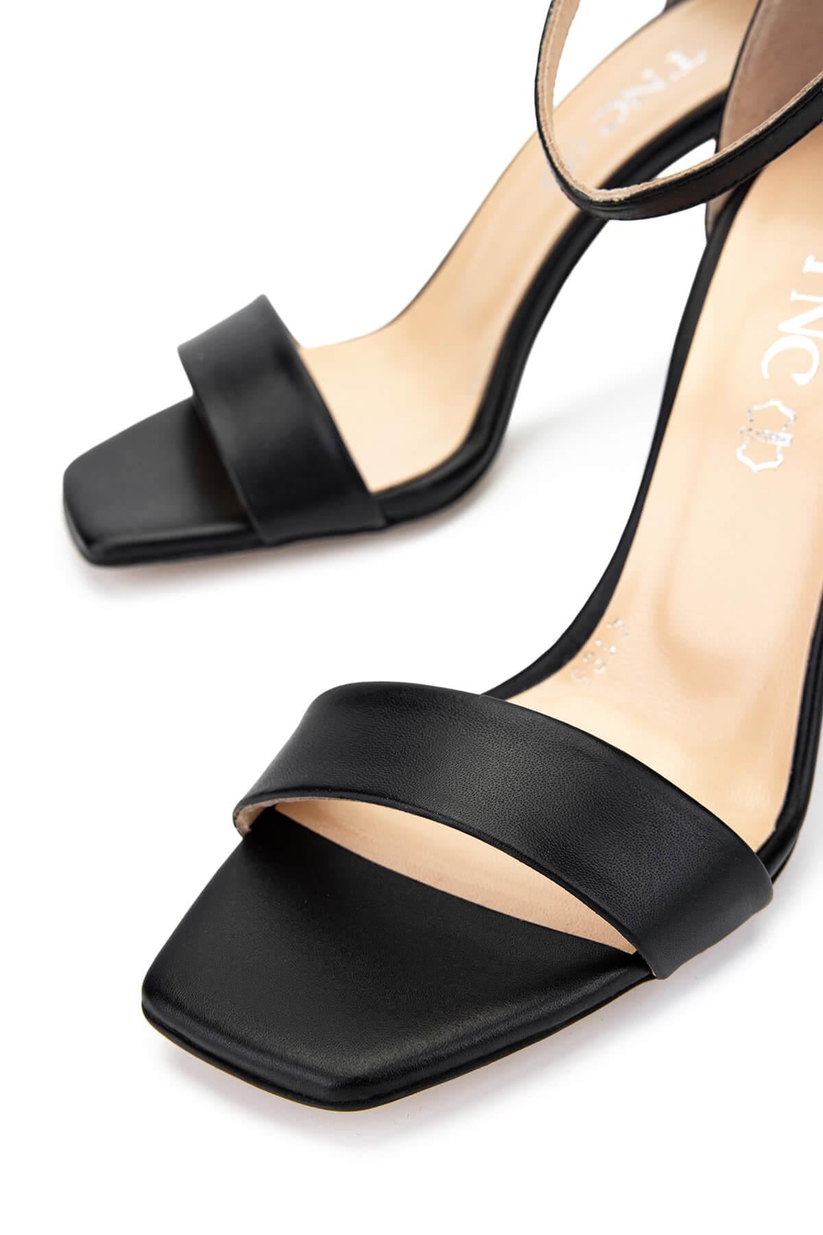 Tamer Tanca Vizon Tamer Tanca Hakiki Kadın Deri Topuklu Ayakkabı