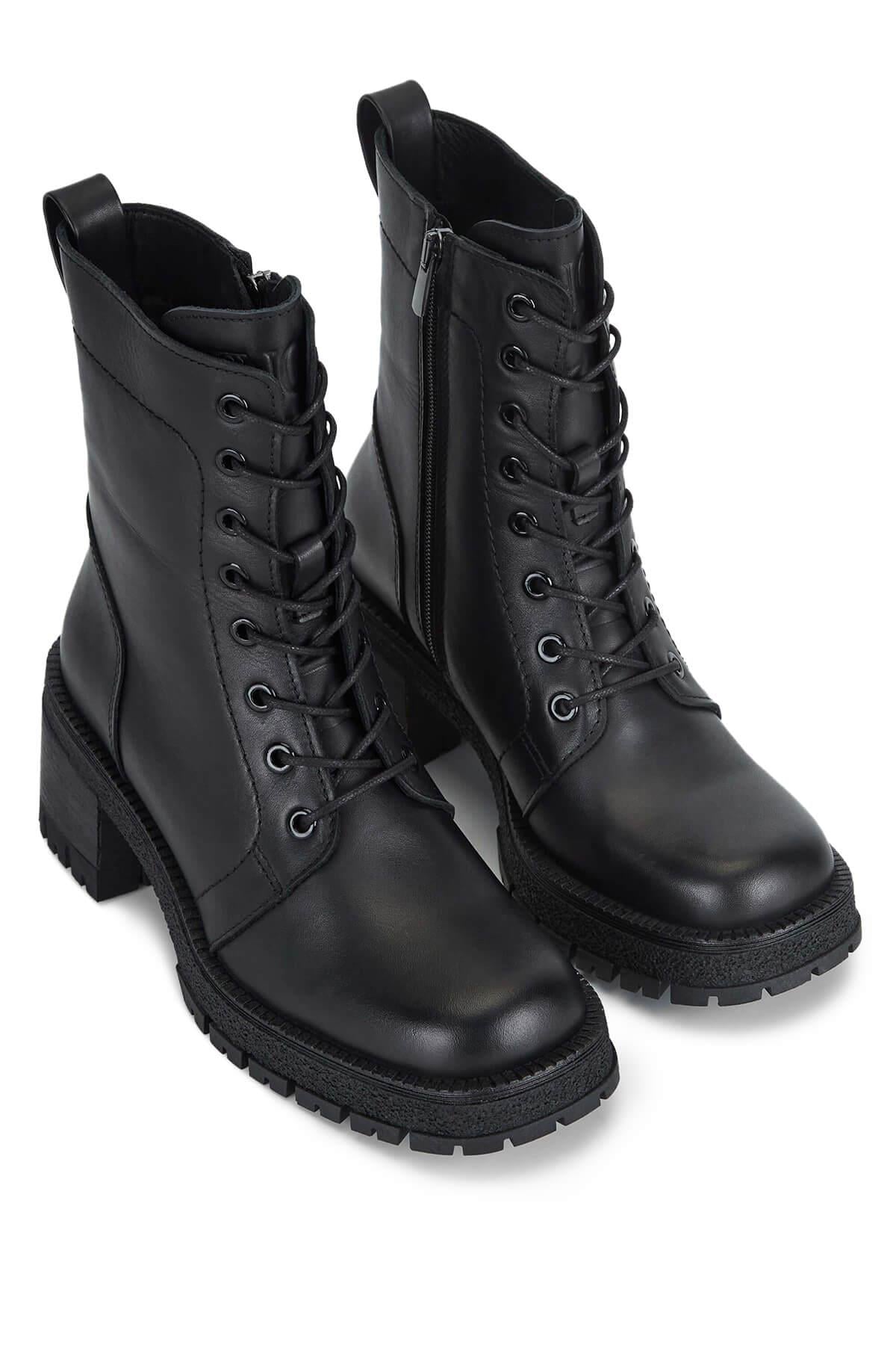 Tamer Tanca Siyah Süet Tamer Tanca Hakiki Deri Kadın Casual Bot