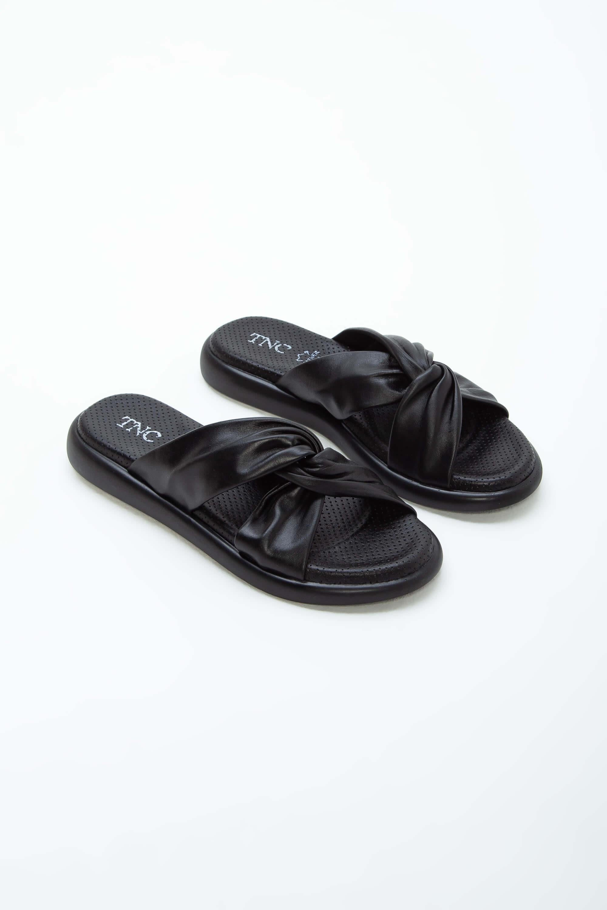 Tamer Tanca Yeşil Tamer Tanca Hakiki Kadın Deri Düz Terlik