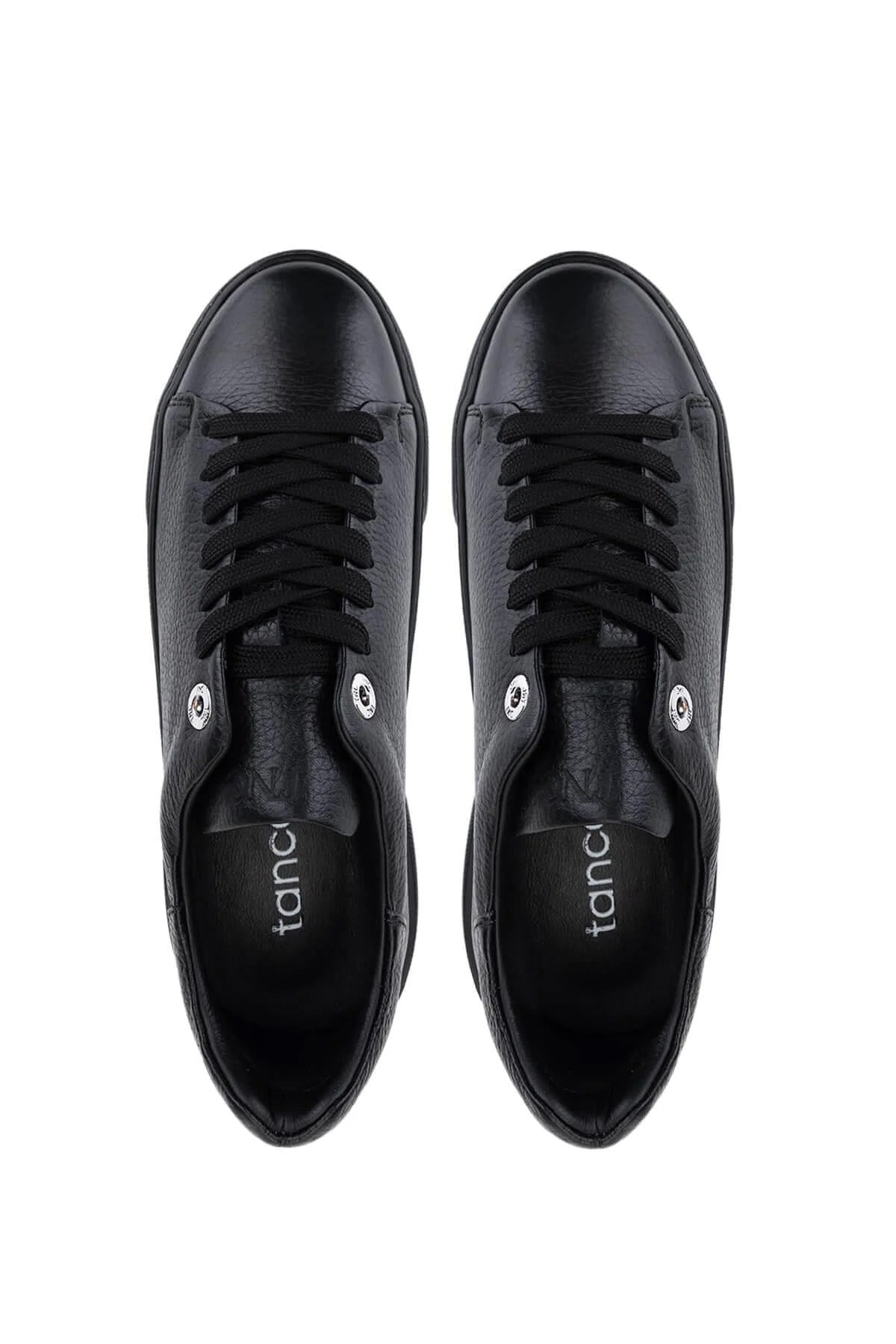 Tamer Tanca Lacivert Tamer Tanca Hakiki Kadın Deri Sneakers Spor Ayakkabı