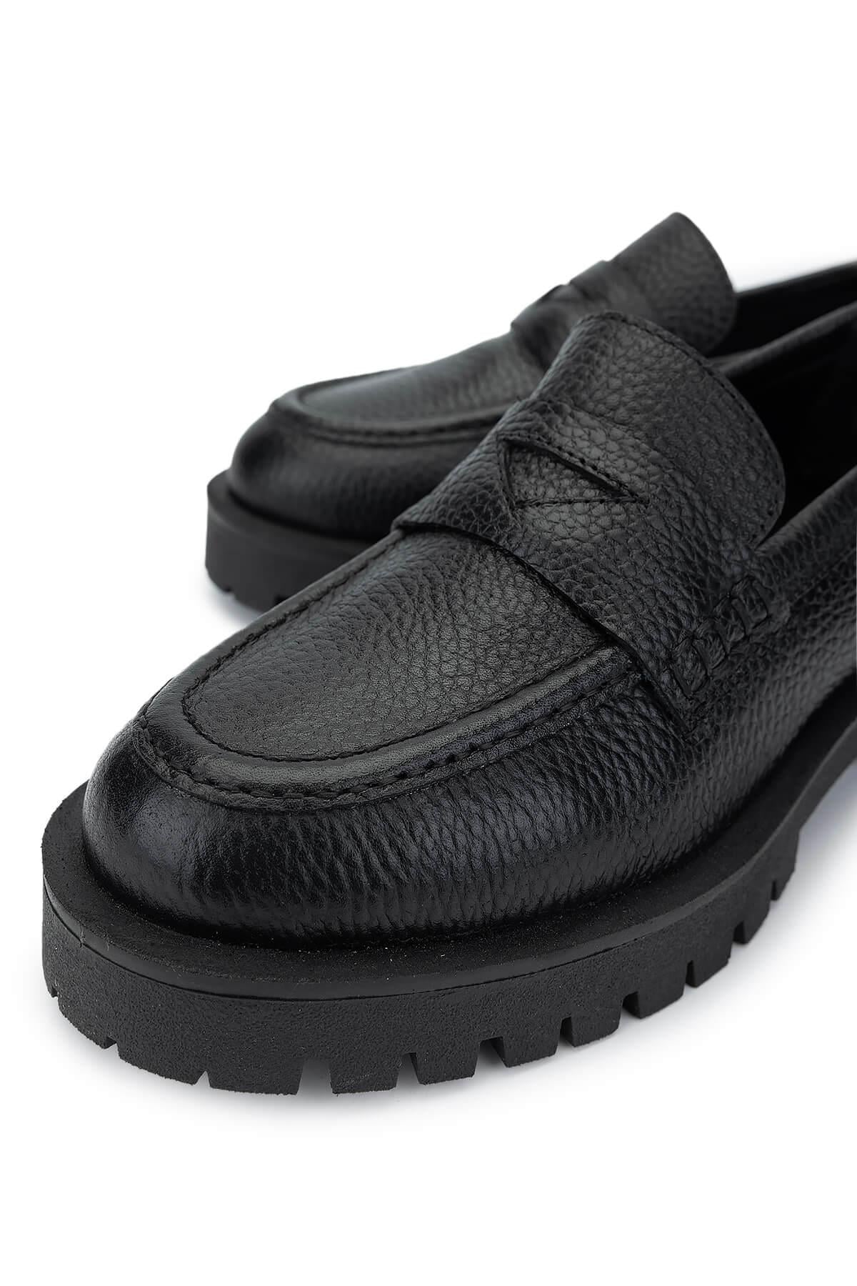 Tamer Tanca Vizon Floter Tamer Tanca Hakiki Deri Kadın Loafer Ayakkabı