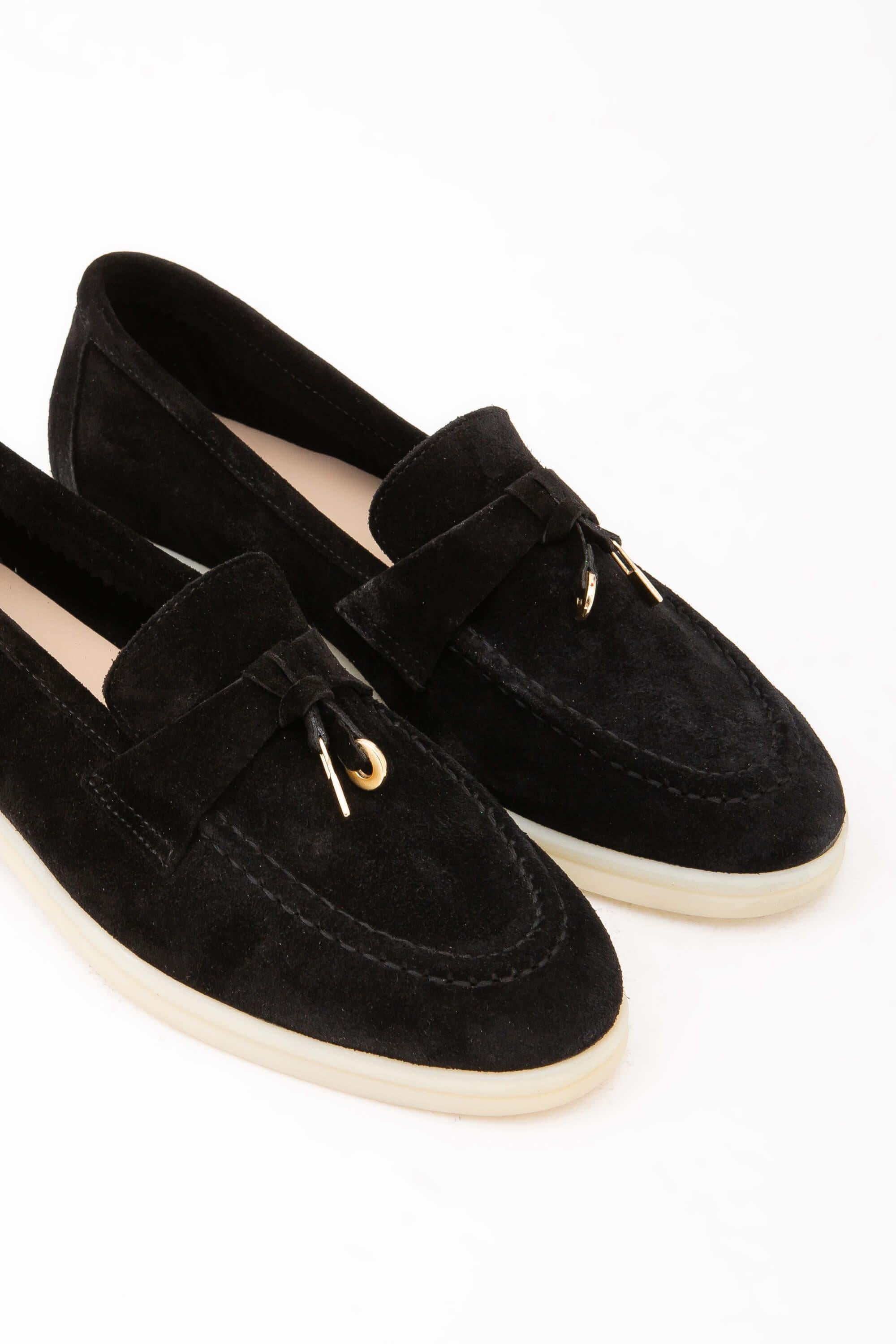 Tamer Tanca Mavi Deri Tamer Tanca Hakiki Kadın Loafer Ayakkabı