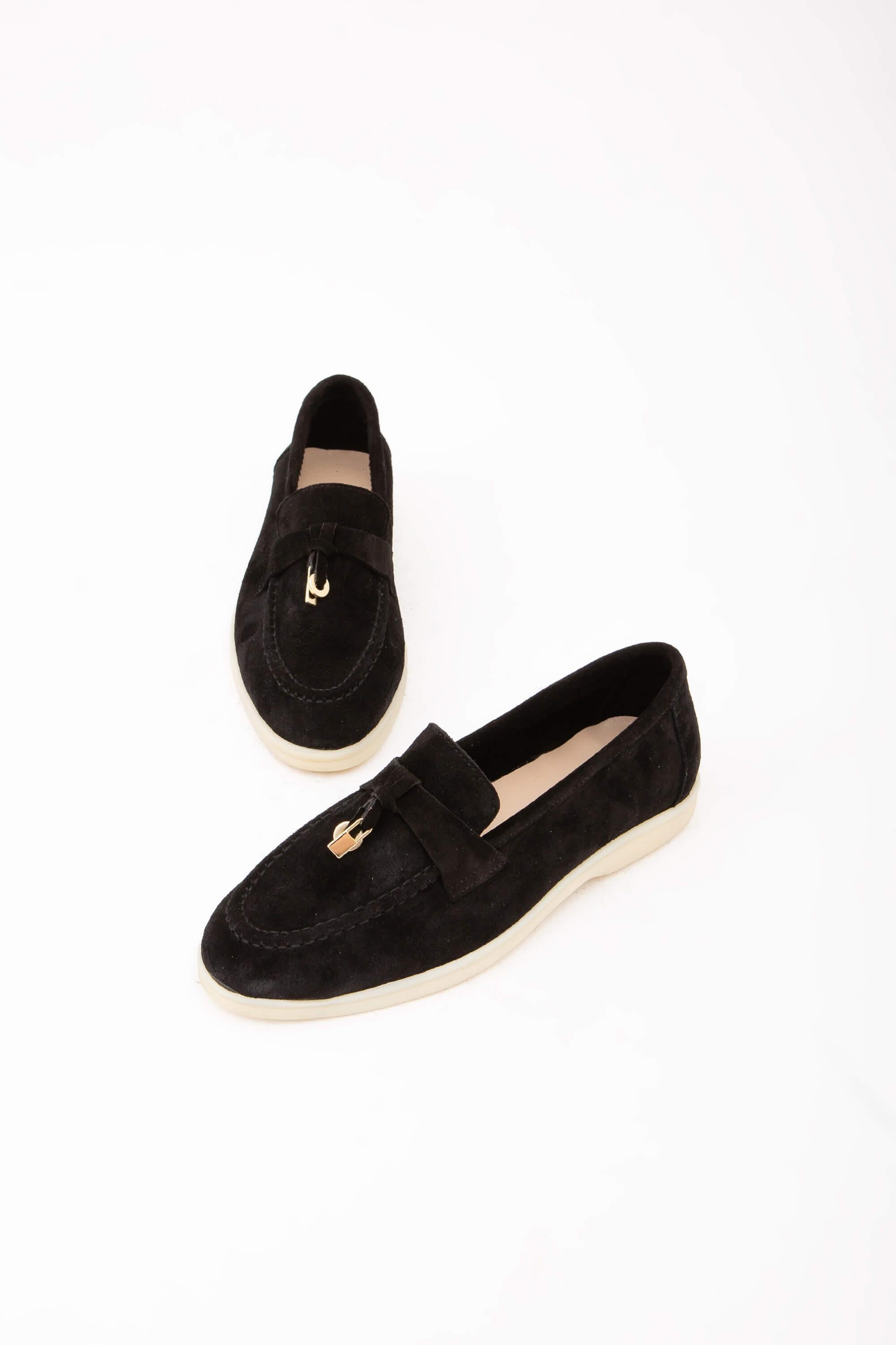 Tamer Tanca Mavi Deri Tamer Tanca Hakiki Kadın Loafer Ayakkabı