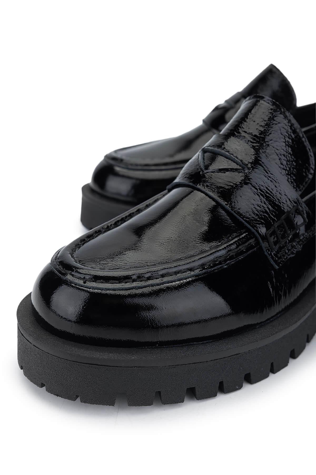 Tamer Tanca Vizon Floter Tamer Tanca Hakiki Deri Kadın Loafer Ayakkabı