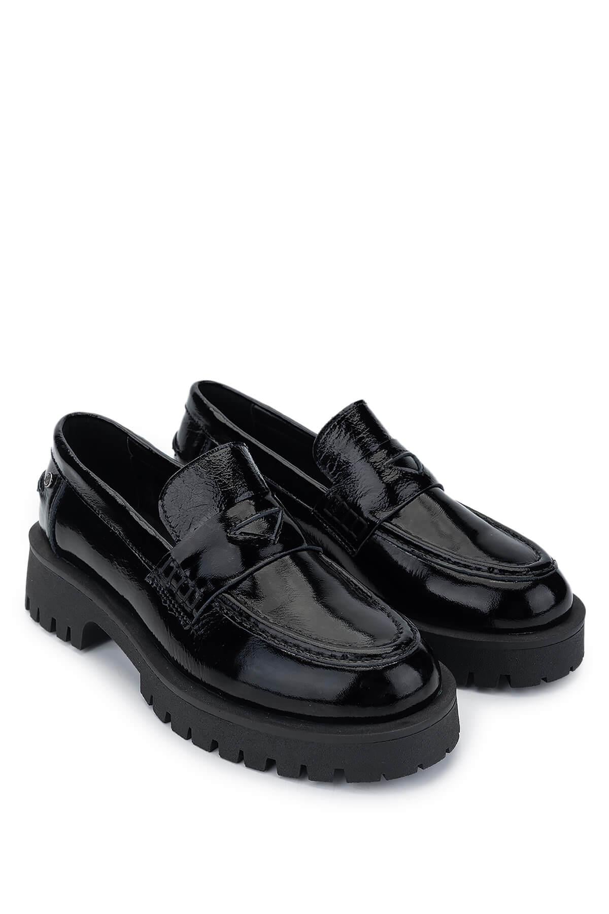 Tamer Tanca Vizon Floter Tamer Tanca Hakiki Deri Kadın Loafer Ayakkabı