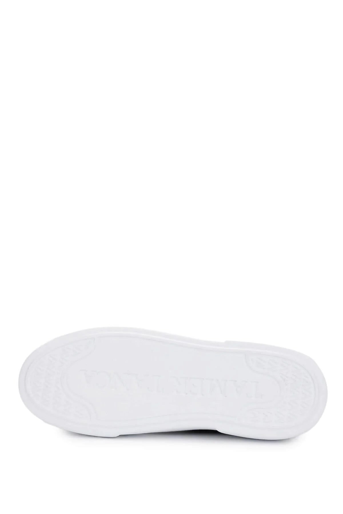 Tamer Tanca Lacivert Tamer Tanca Hakiki Kadın Deri Sneakers Spor Ayakkabı