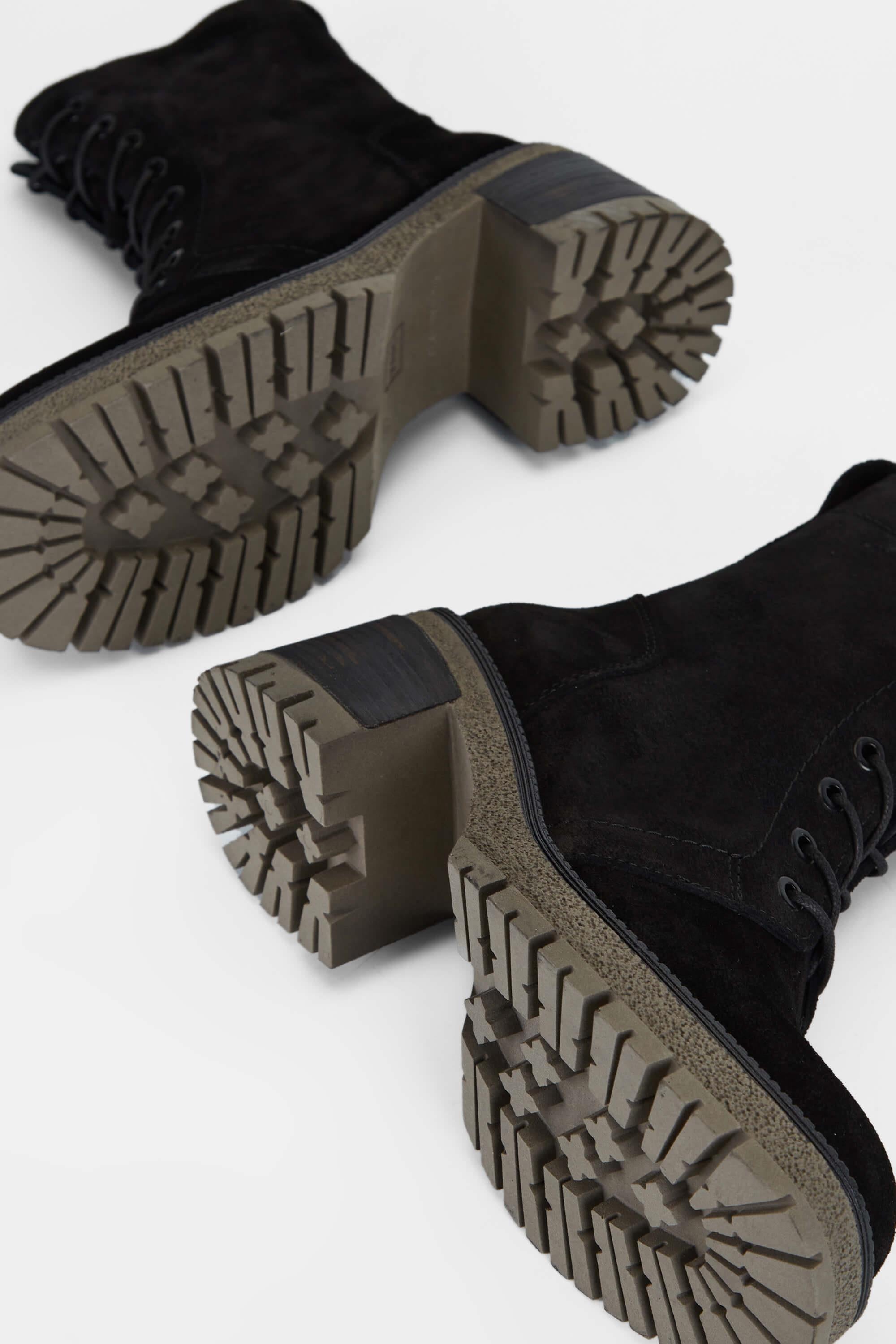 Tamer Tanca Siyah Süet Tamer Tanca Hakiki Deri Kadın Casual Bot