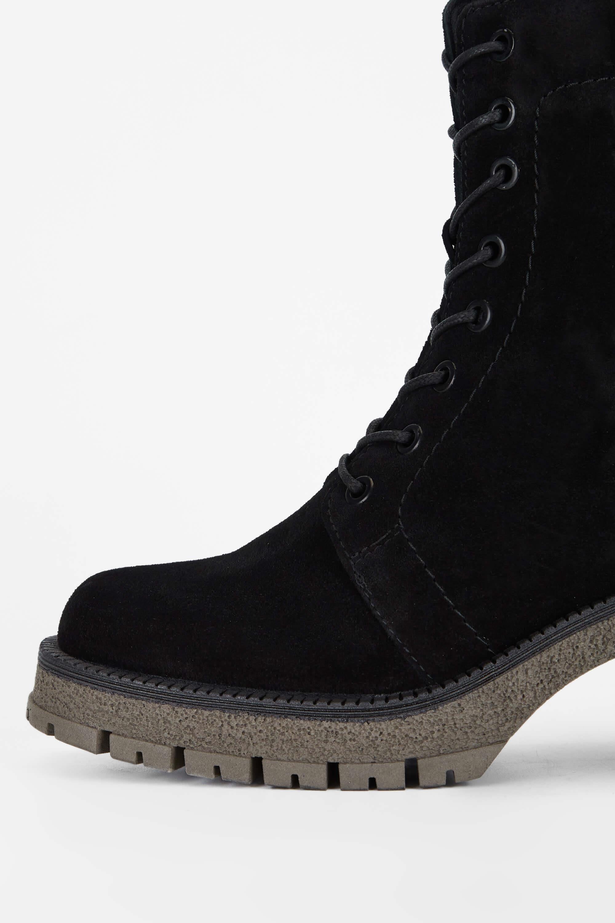 Tamer Tanca Siyah Süet Tamer Tanca Hakiki Deri Kadın Casual Bot