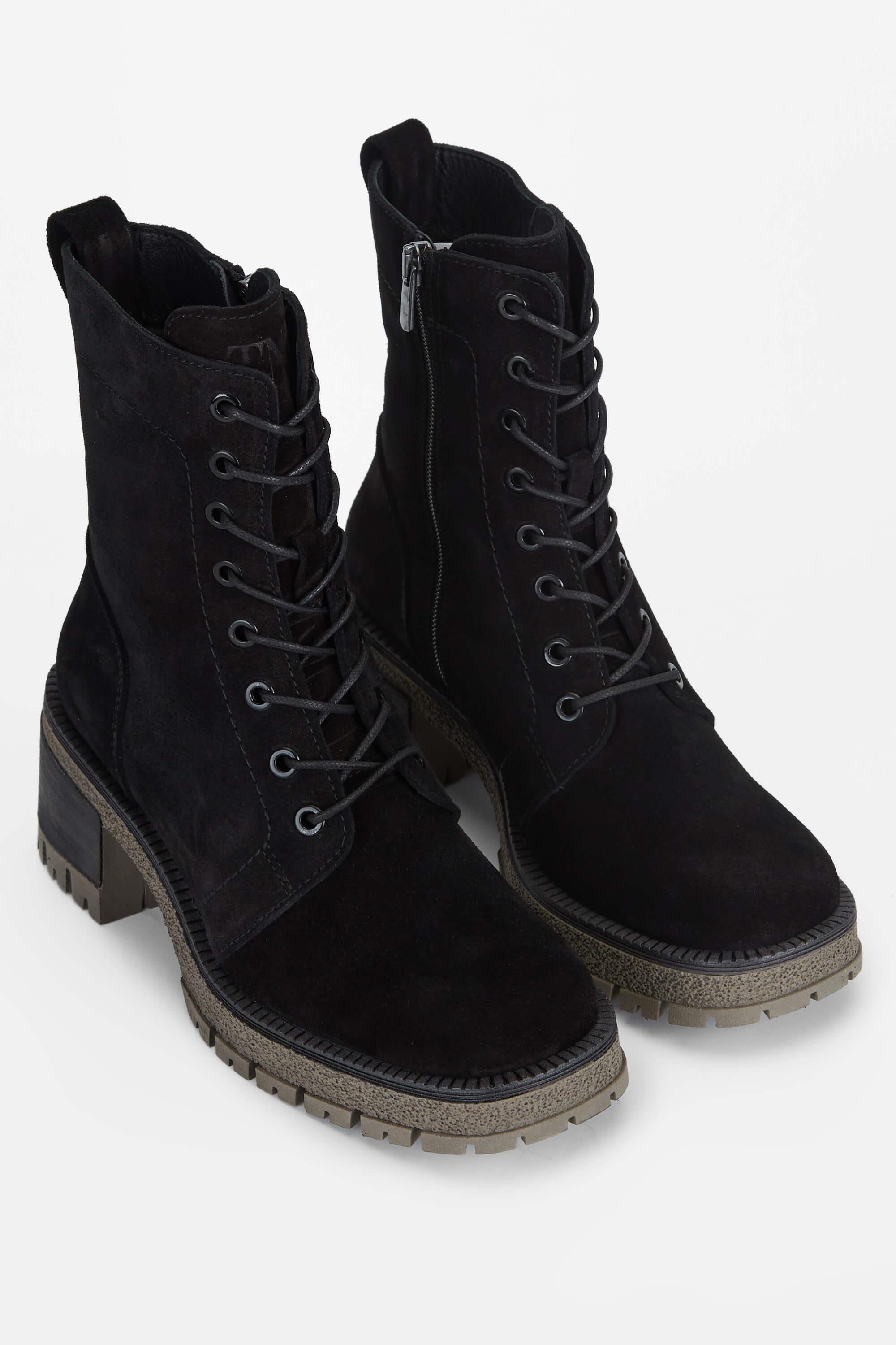 Tamer Tanca Siyah Süet Tamer Tanca Hakiki Deri Kadın Casual Bot