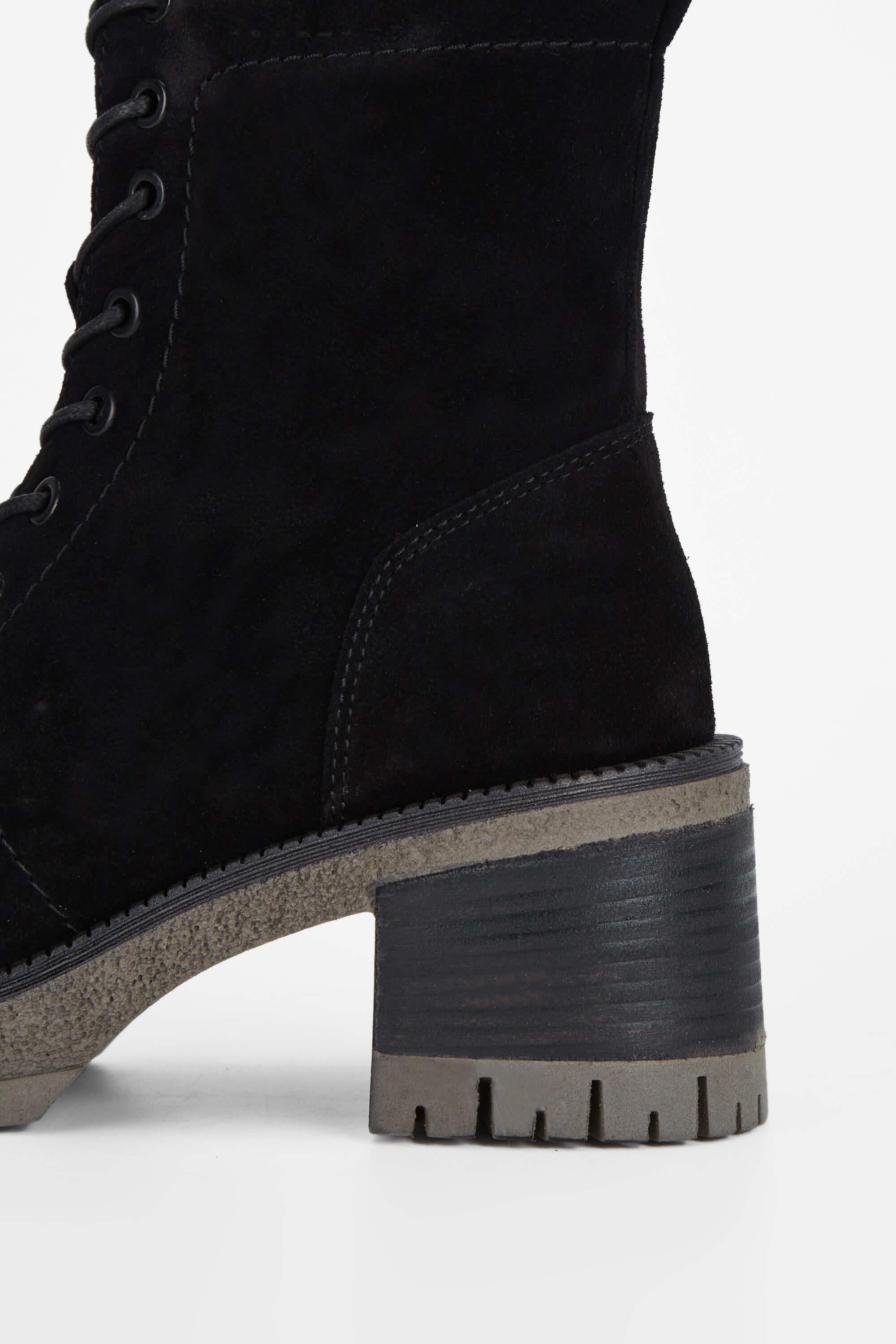 Tamer Tanca Siyah Süet Tamer Tanca Hakiki Deri Kadın Casual Bot