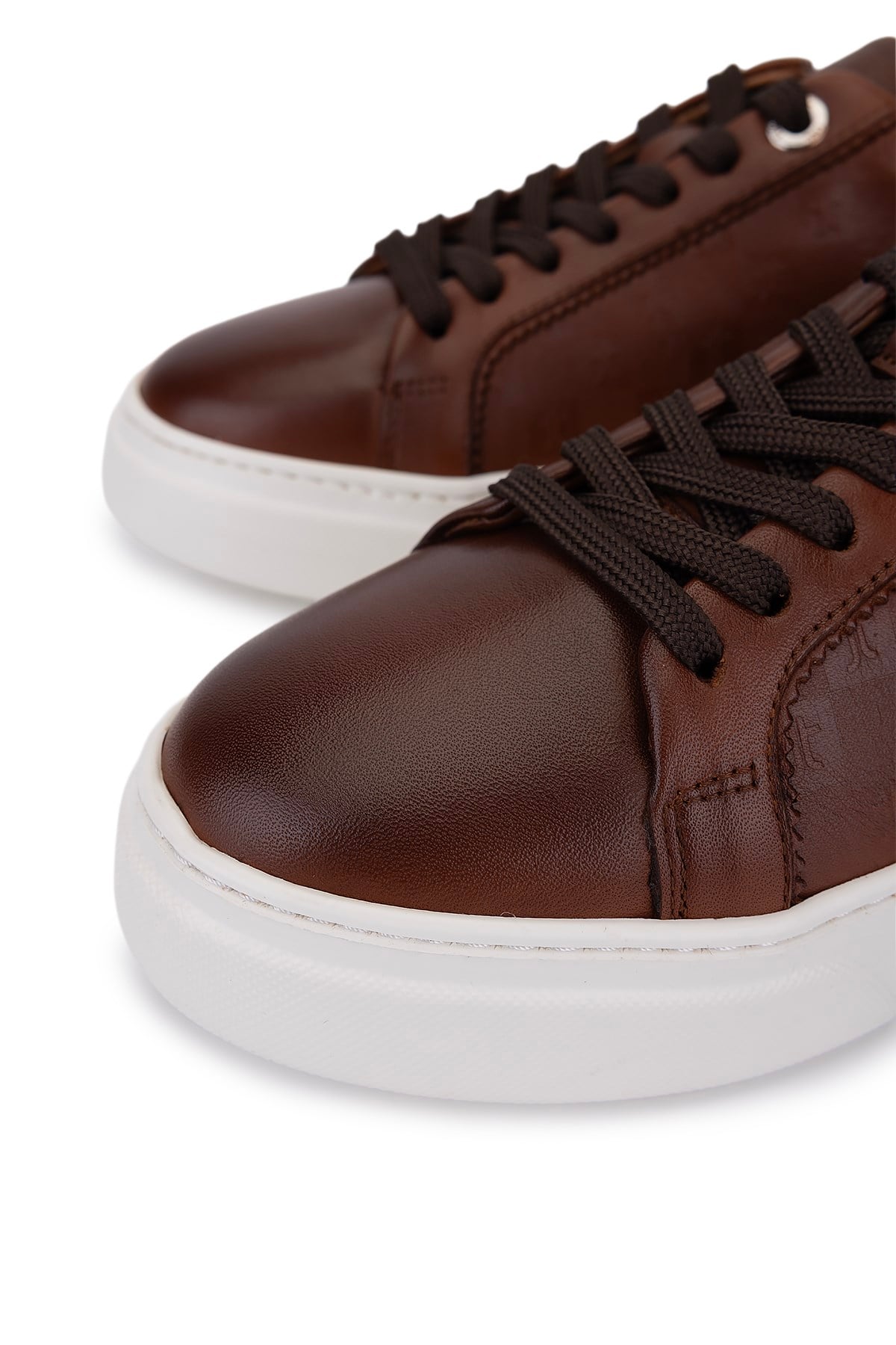 Tamer Tanca Lacivert Tamer Tanca Hakiki Kadın Deri Sneakers Spor Ayakkabı