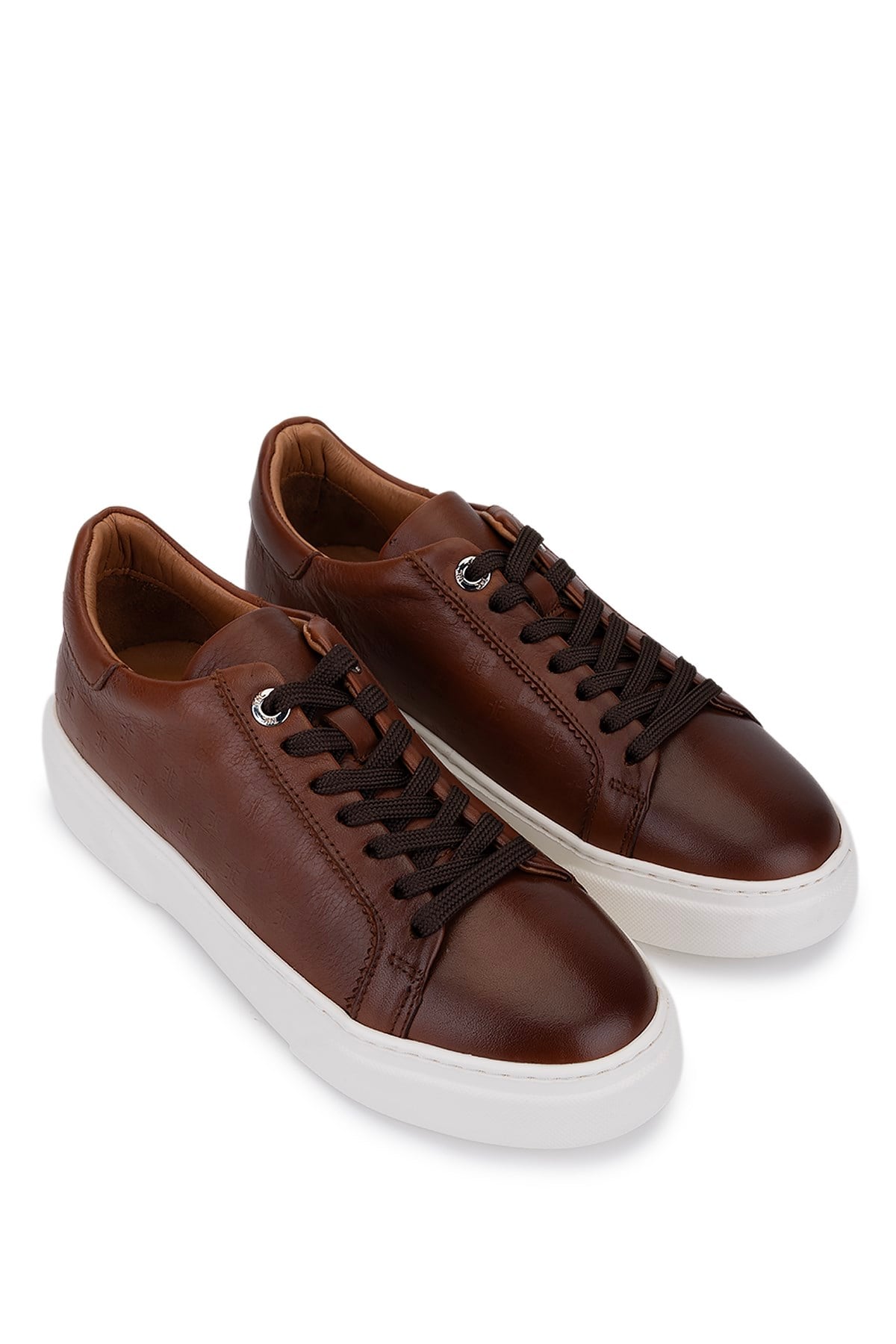 Tamer Tanca Lacivert Tamer Tanca Hakiki Kadın Deri Sneakers Spor Ayakkabı