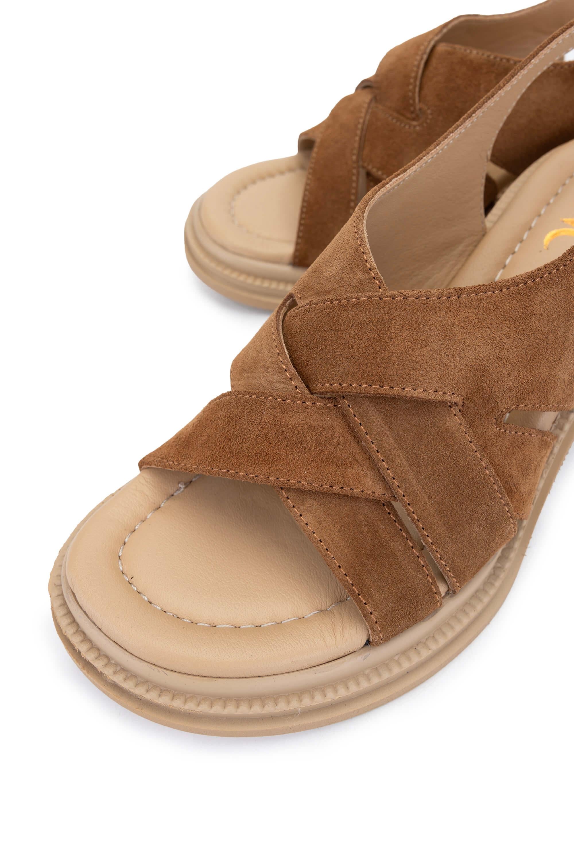 Tamer Tanca Lacivert Süet Tamer Tanca Hakiki Deri Kadın Topuklu Sandalet