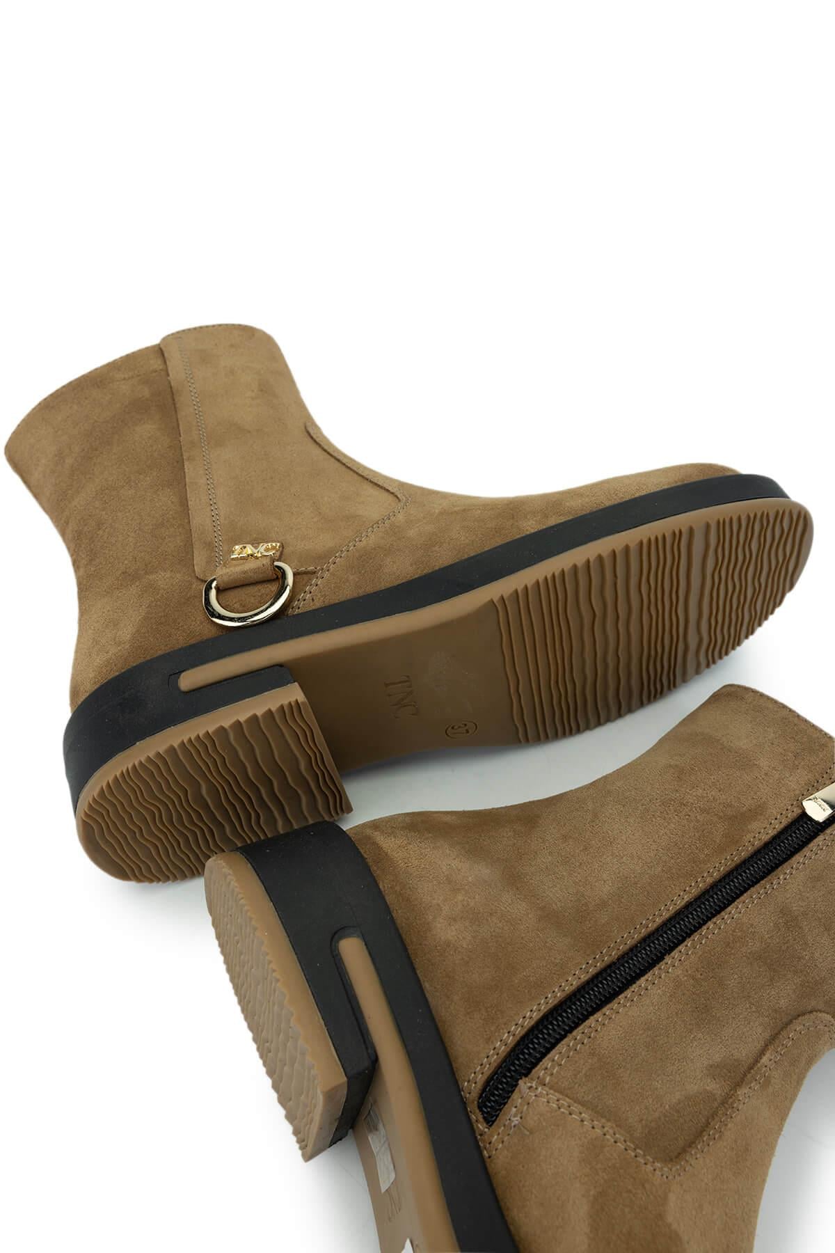 Tamer Tanca Siyah Süet Tamer Tanca Hakiki Deri Kadın Casual Bot