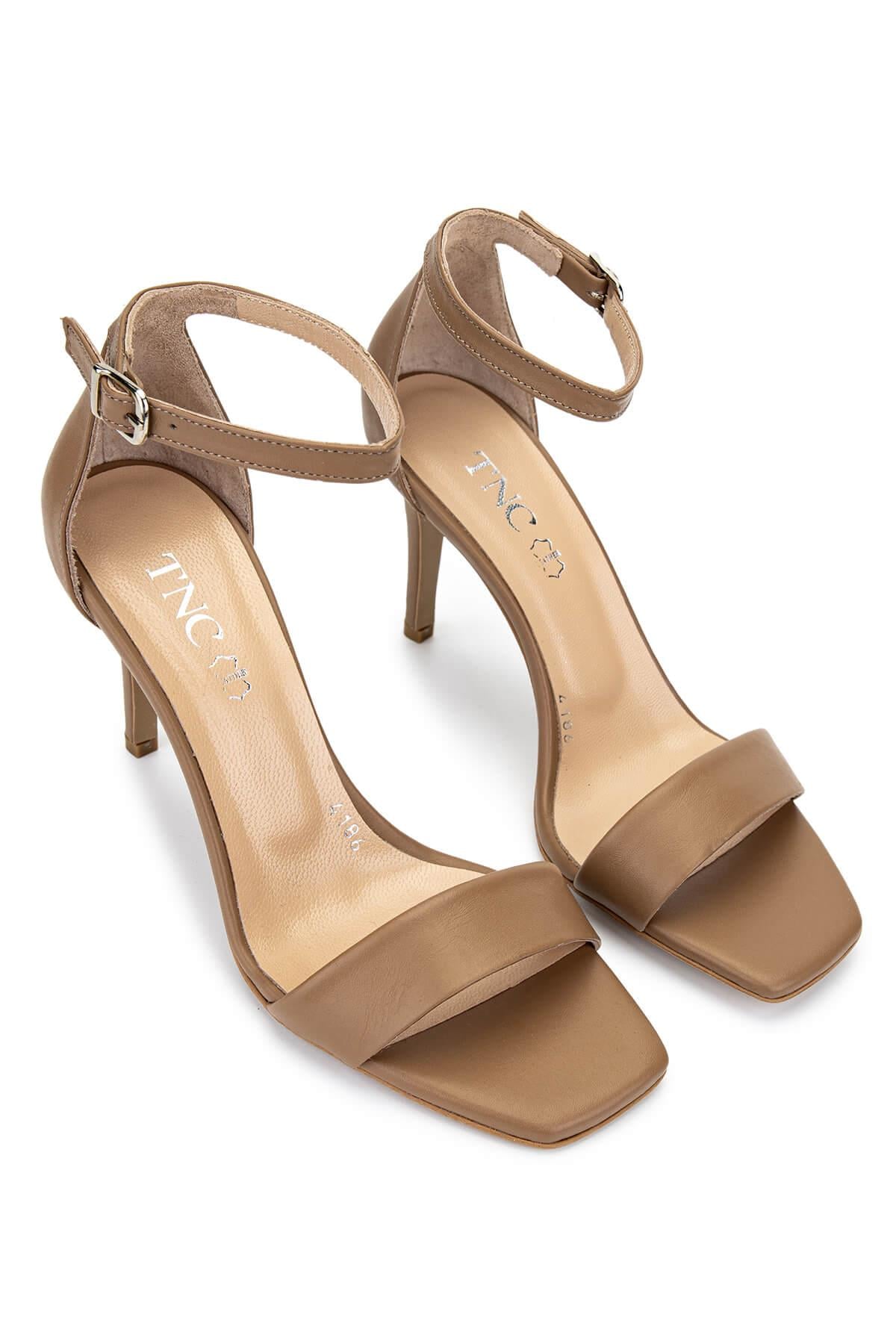 Tamer Tanca Vizon Tamer Tanca Hakiki Kadın Deri Topuklu Ayakkabı