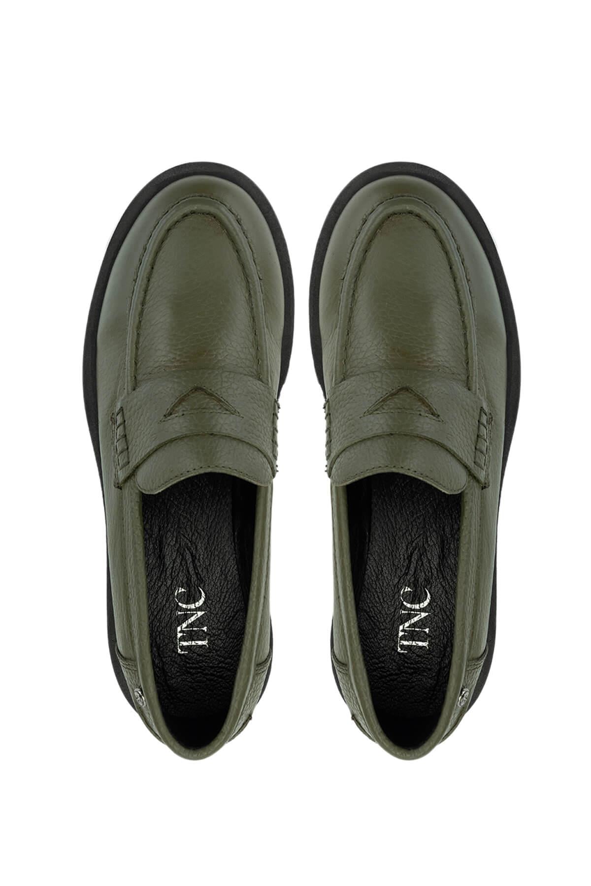 Tamer Tanca Vizon Floter Tamer Tanca Hakiki Deri Kadın Loafer Ayakkabı