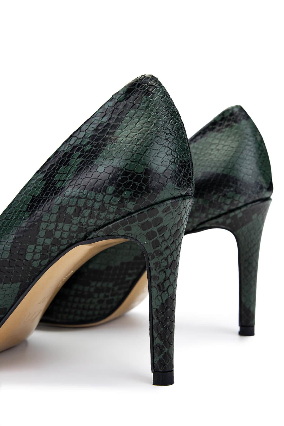 Tamer Tanca Naturel Tamer Tanca Hakiki Kadın Deri Topuklu Ayakkabı