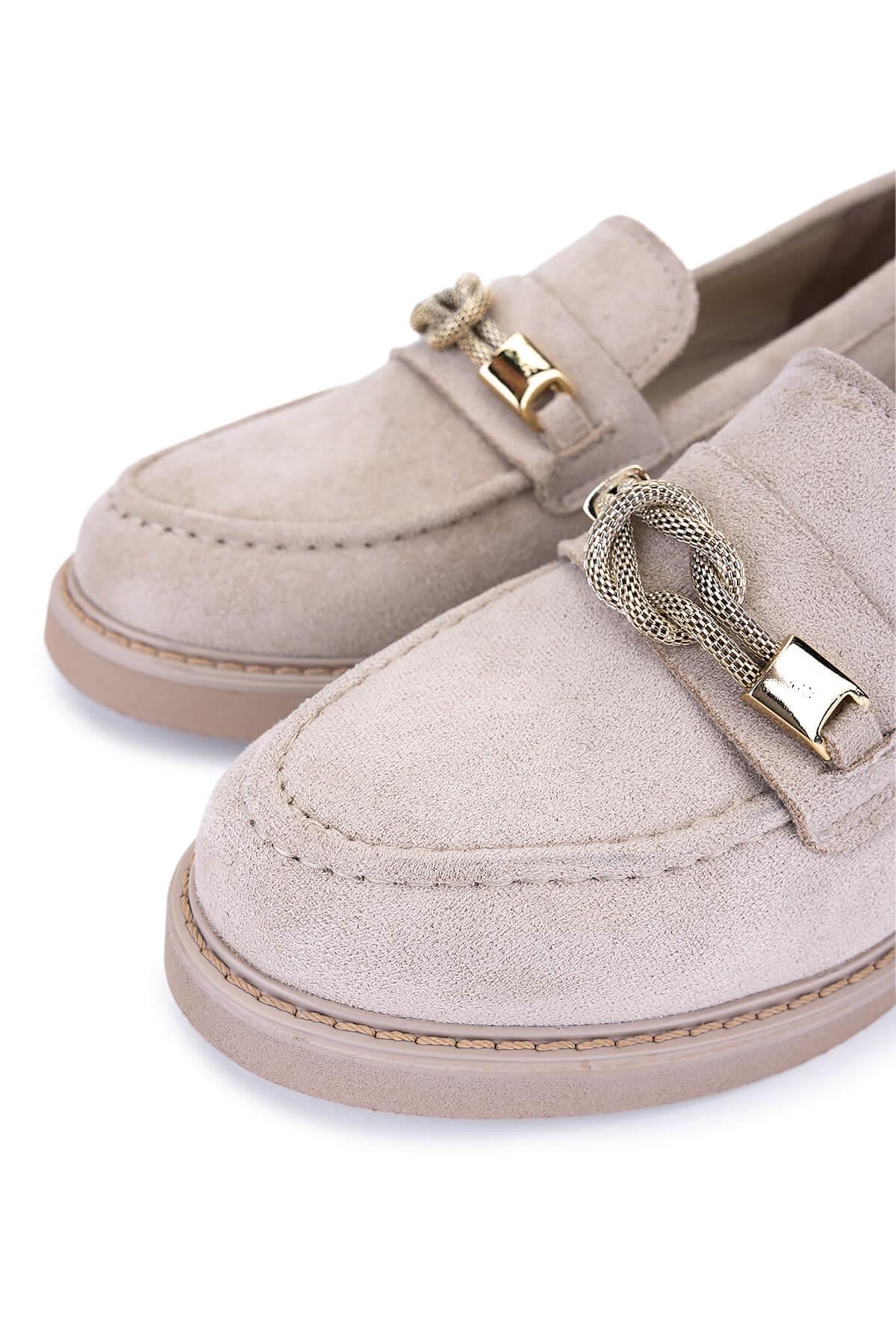 Tamer Tanca Siyah Süet Tamer Tanca Vegan Kadın Loafer Ayakkabı