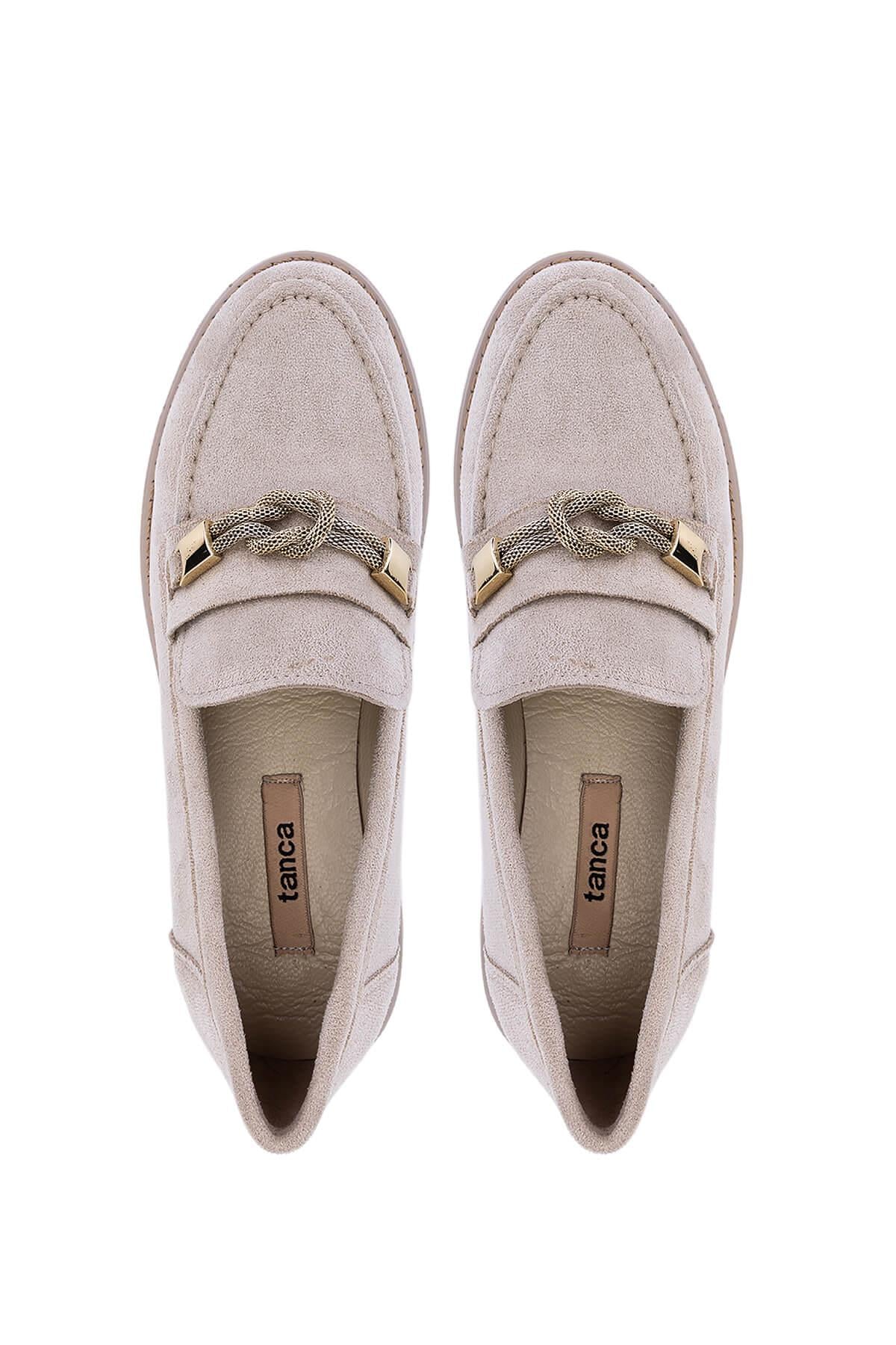 Tamer Tanca Siyah Süet Tamer Tanca Vegan Kadın Loafer Ayakkabı