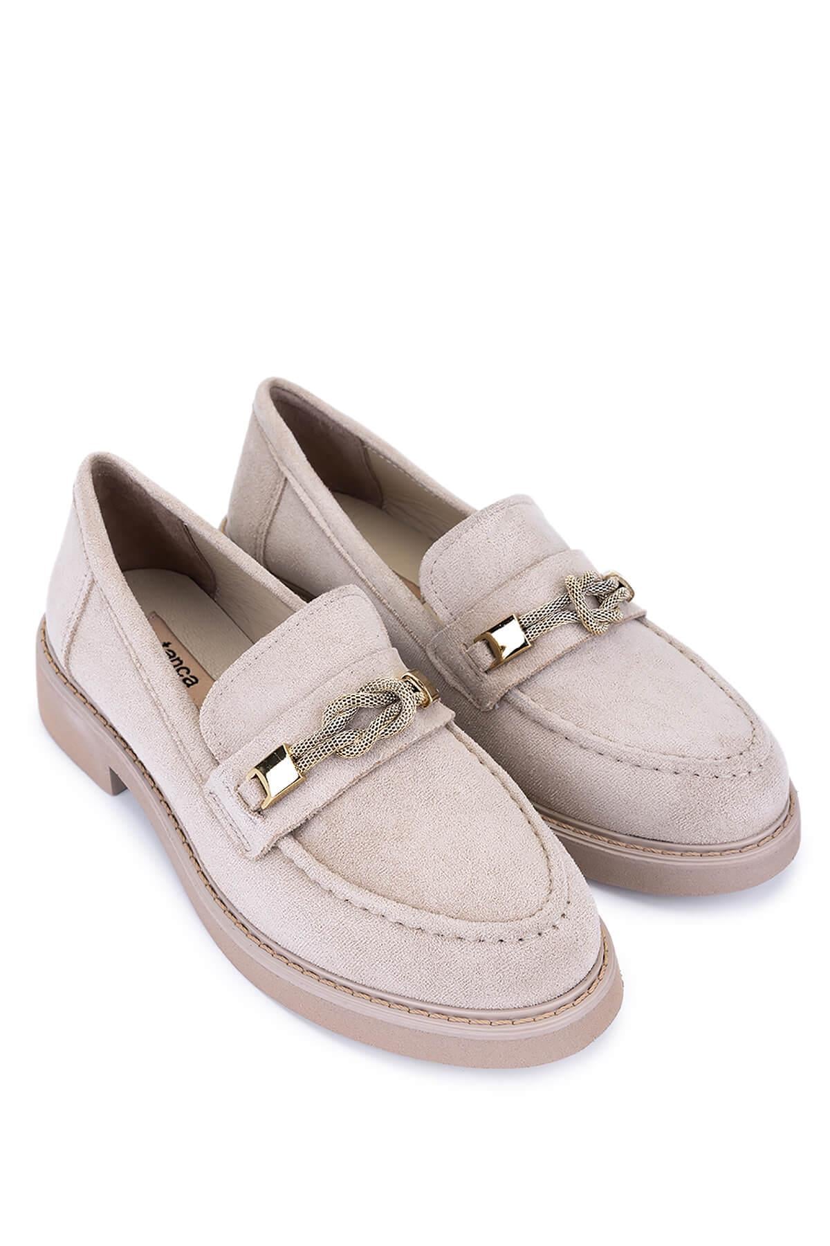 Tamer Tanca Siyah Süet Tamer Tanca Vegan Kadın Loafer Ayakkabı