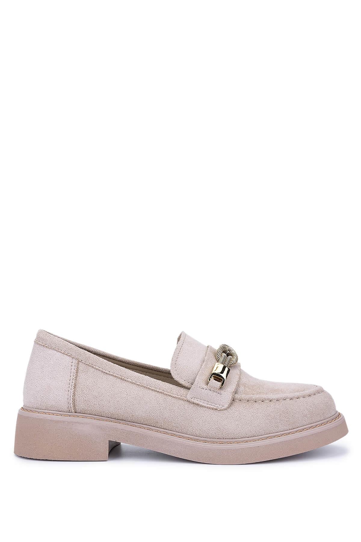 Tamer Tanca Siyah Süet Tamer Tanca Vegan Kadın Loafer Ayakkabı