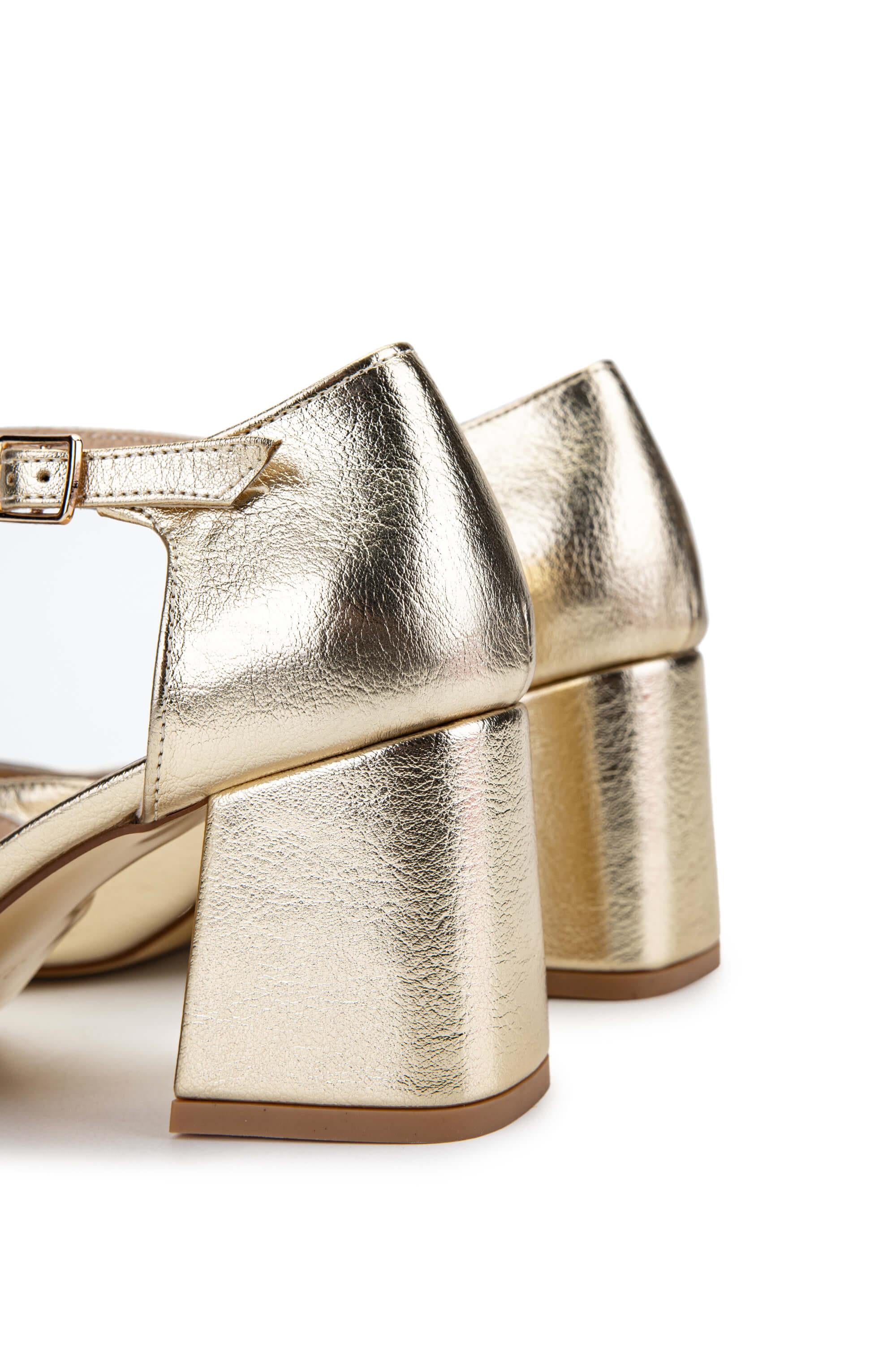 Tamer Tanca Altın Tamer Tanca Vegan Kadın Topuklu Ayakkabı