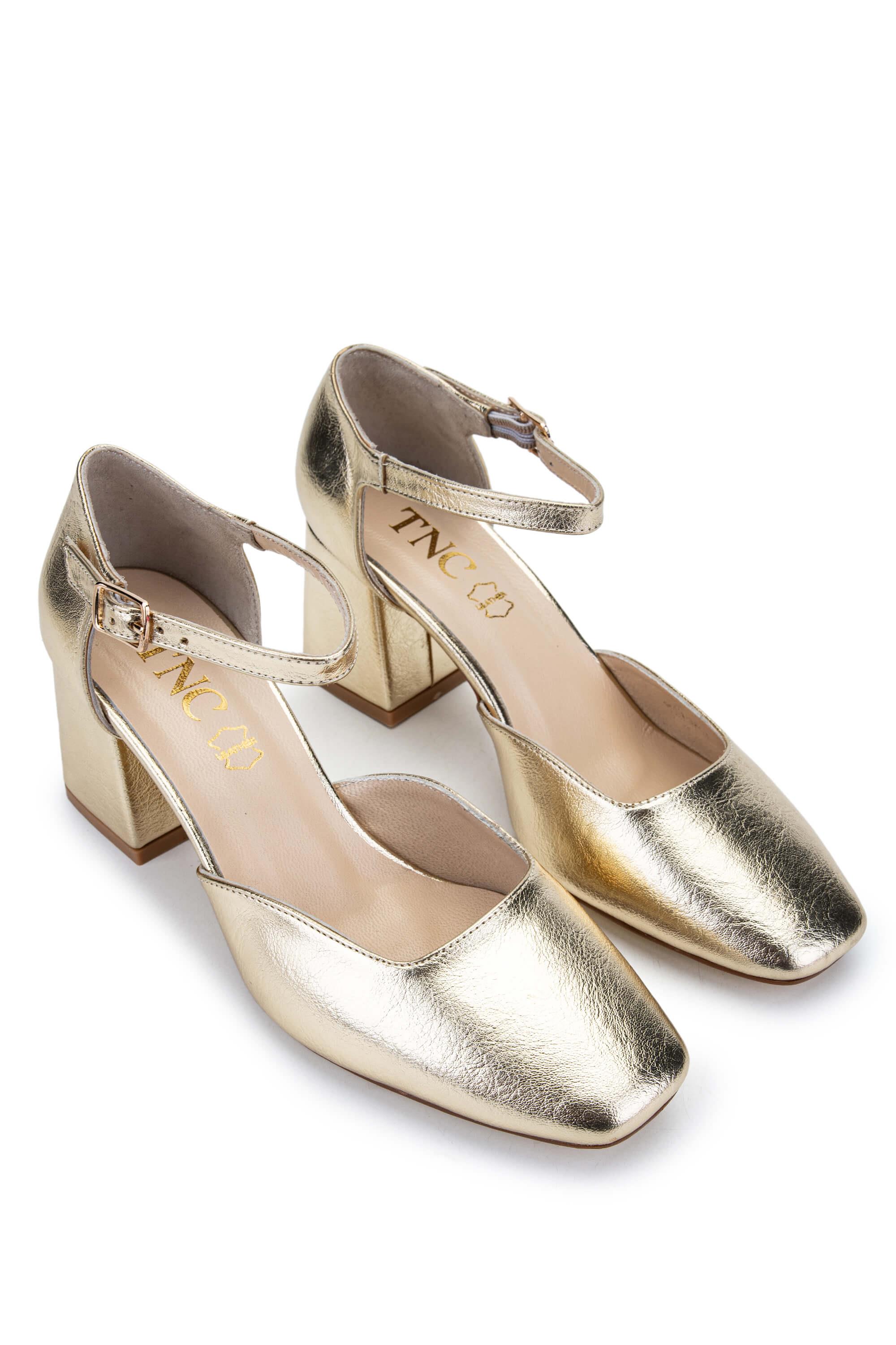 Tamer Tanca Altın Tamer Tanca Vegan Kadın Topuklu Ayakkabı