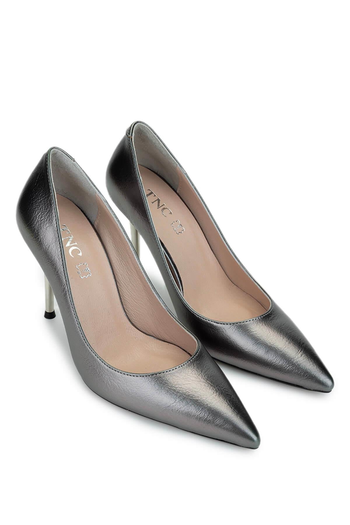 Tamer Tanca Antrasit Tamer Tanca Vegan Kadın Topuklu Ayakkabı