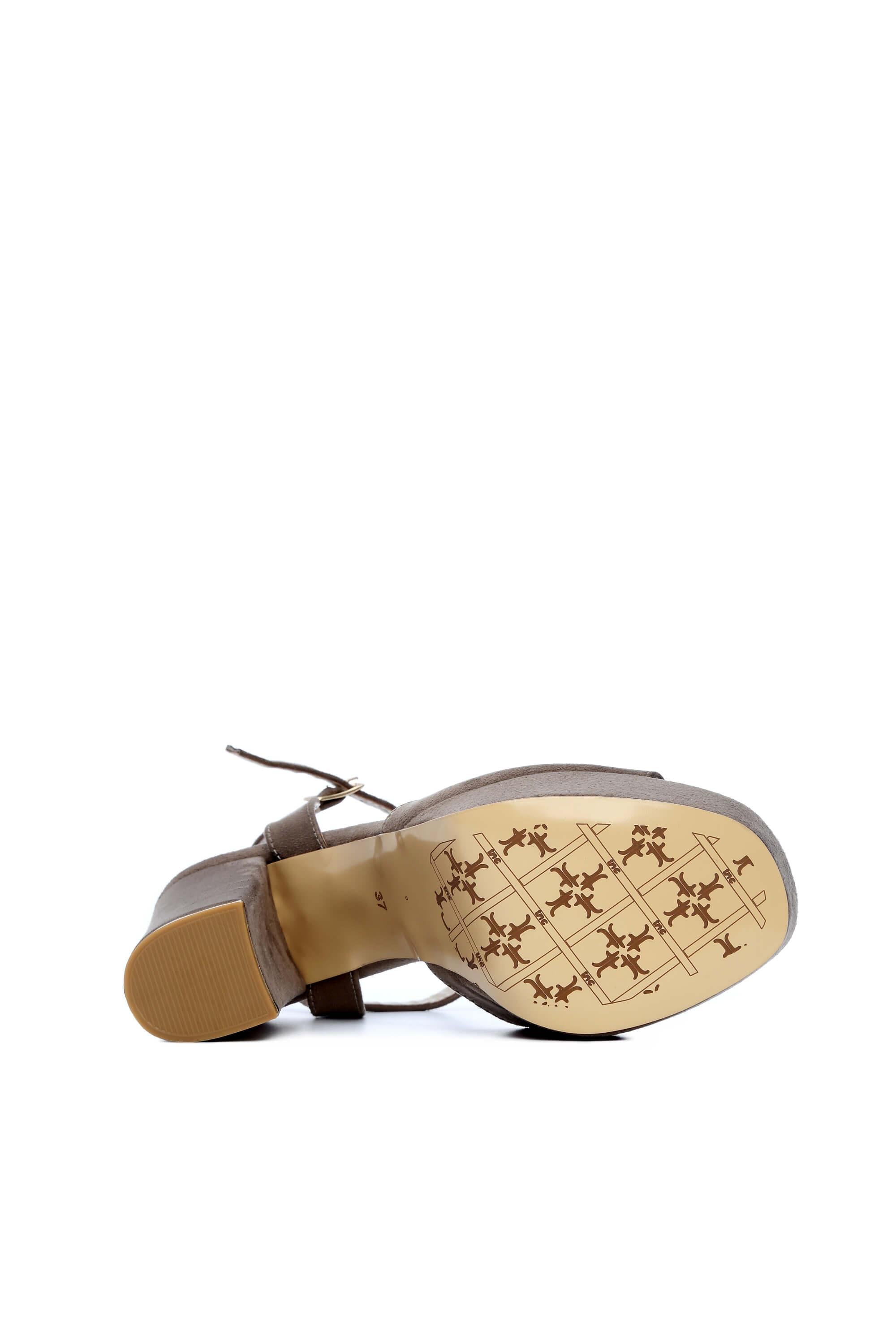 Tamer Tanca Bej Süet Tamer Tanca Vegan Kadın Abiye Ayakkabı