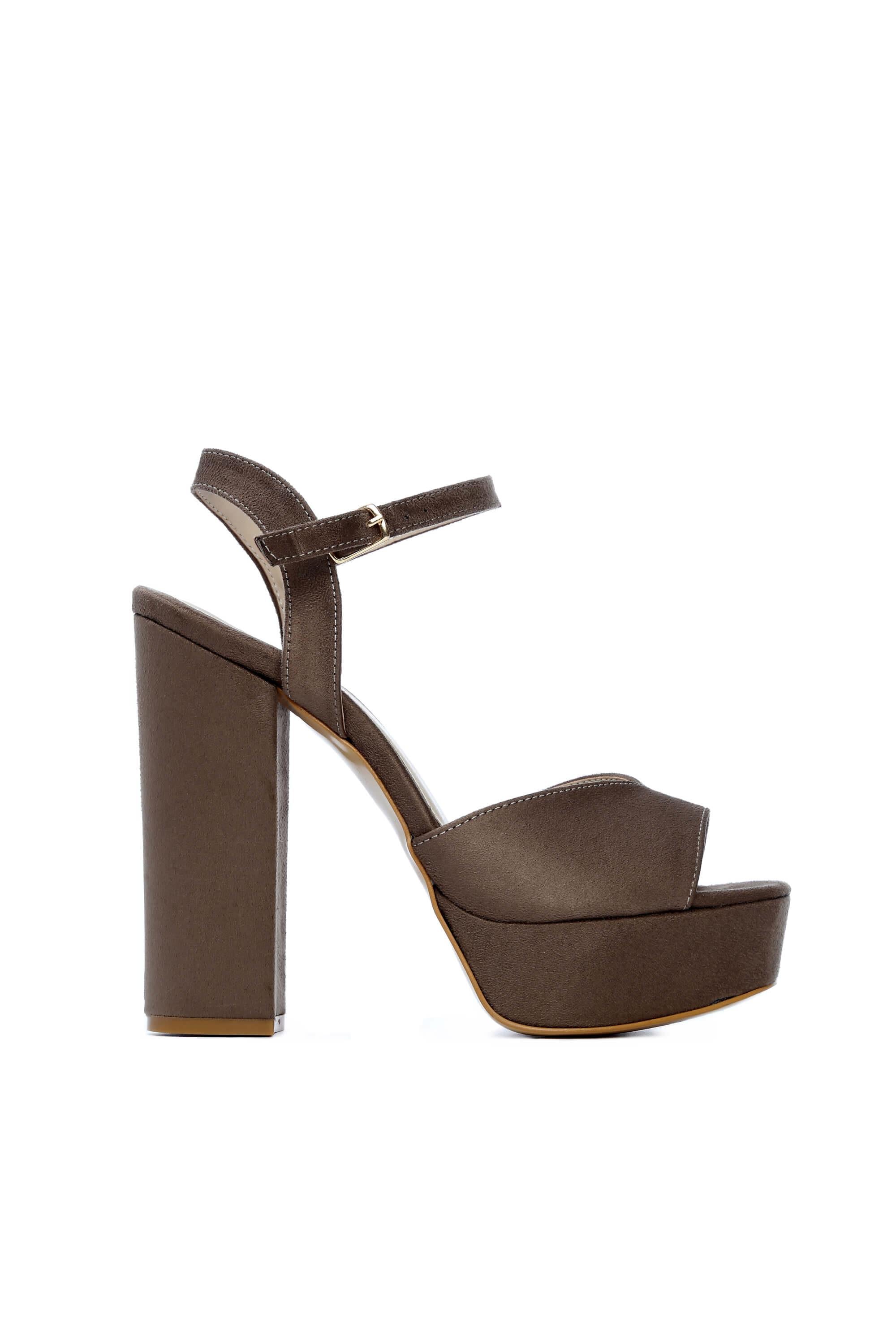 Tamer Tanca Bej Süet Tamer Tanca Vegan Kadın Abiye Ayakkabı