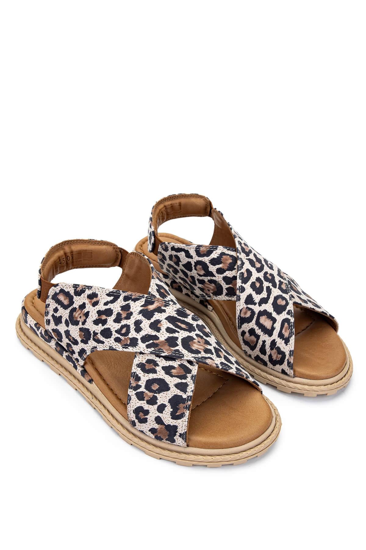 Tamer Tanca Bej Tamer Tanca Vegan Kadın Düz Sandalet