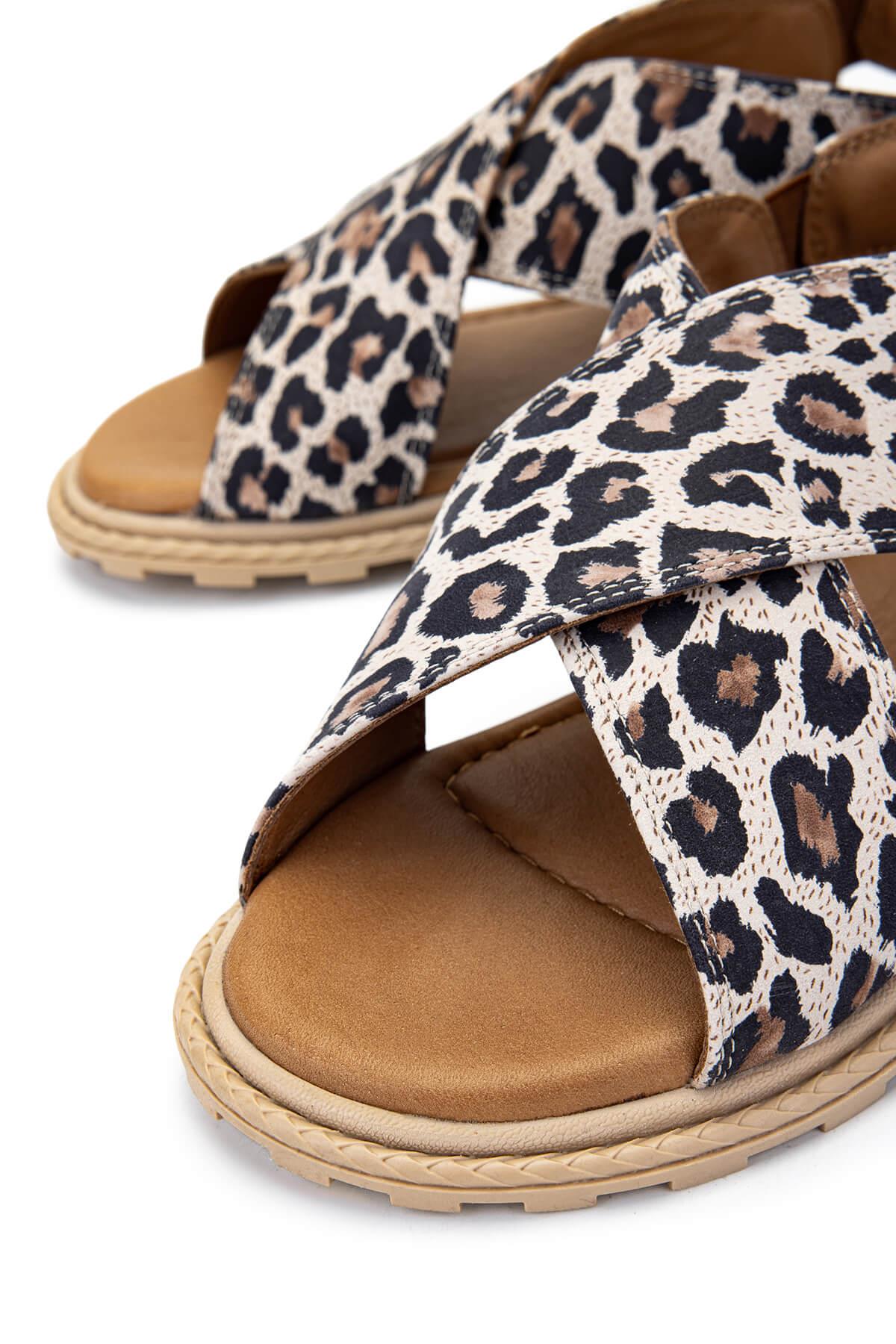 Tamer Tanca Bej Tamer Tanca Vegan Kadın Düz Sandalet