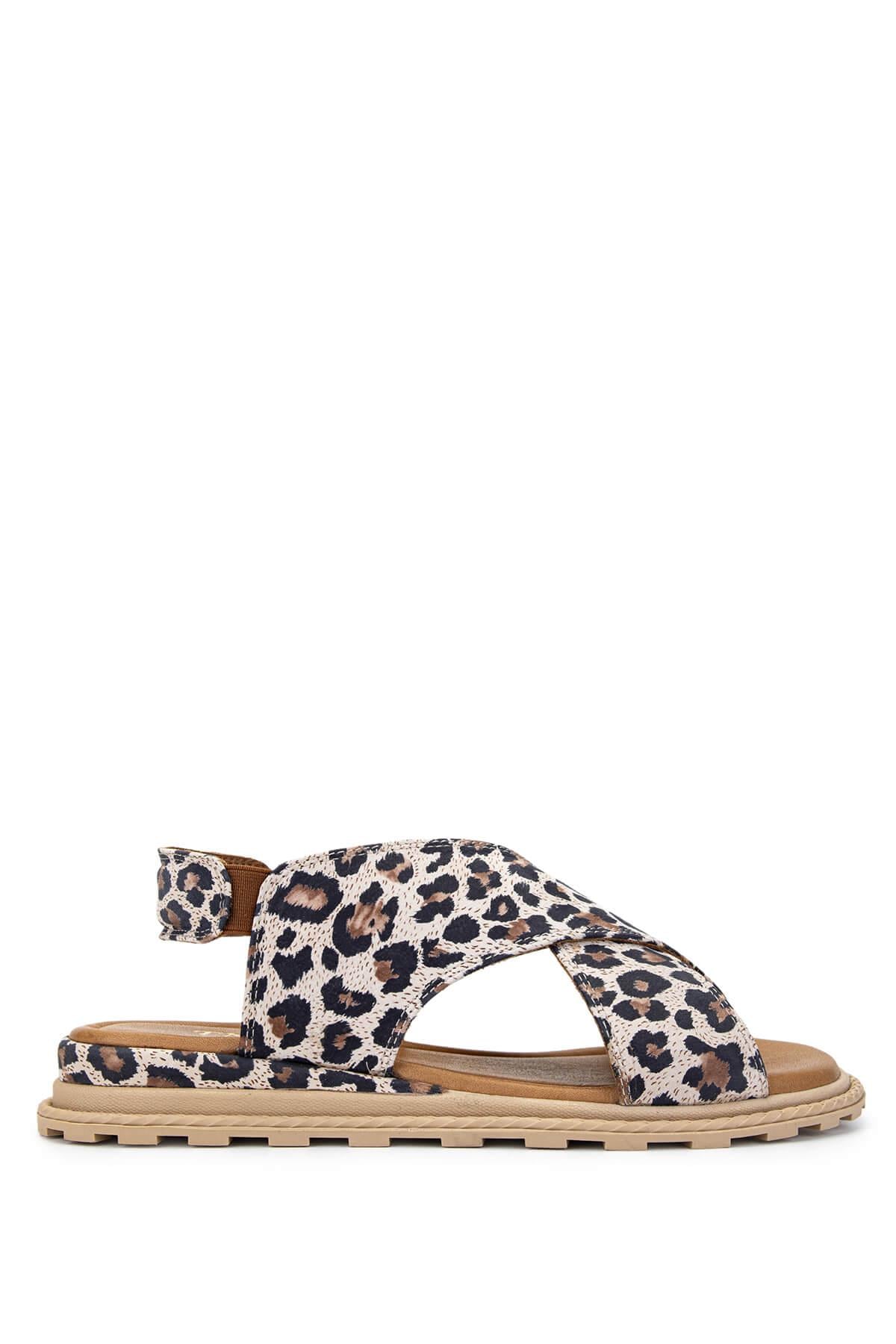 Tamer Tanca Bej Tamer Tanca Vegan Kadın Düz Sandalet