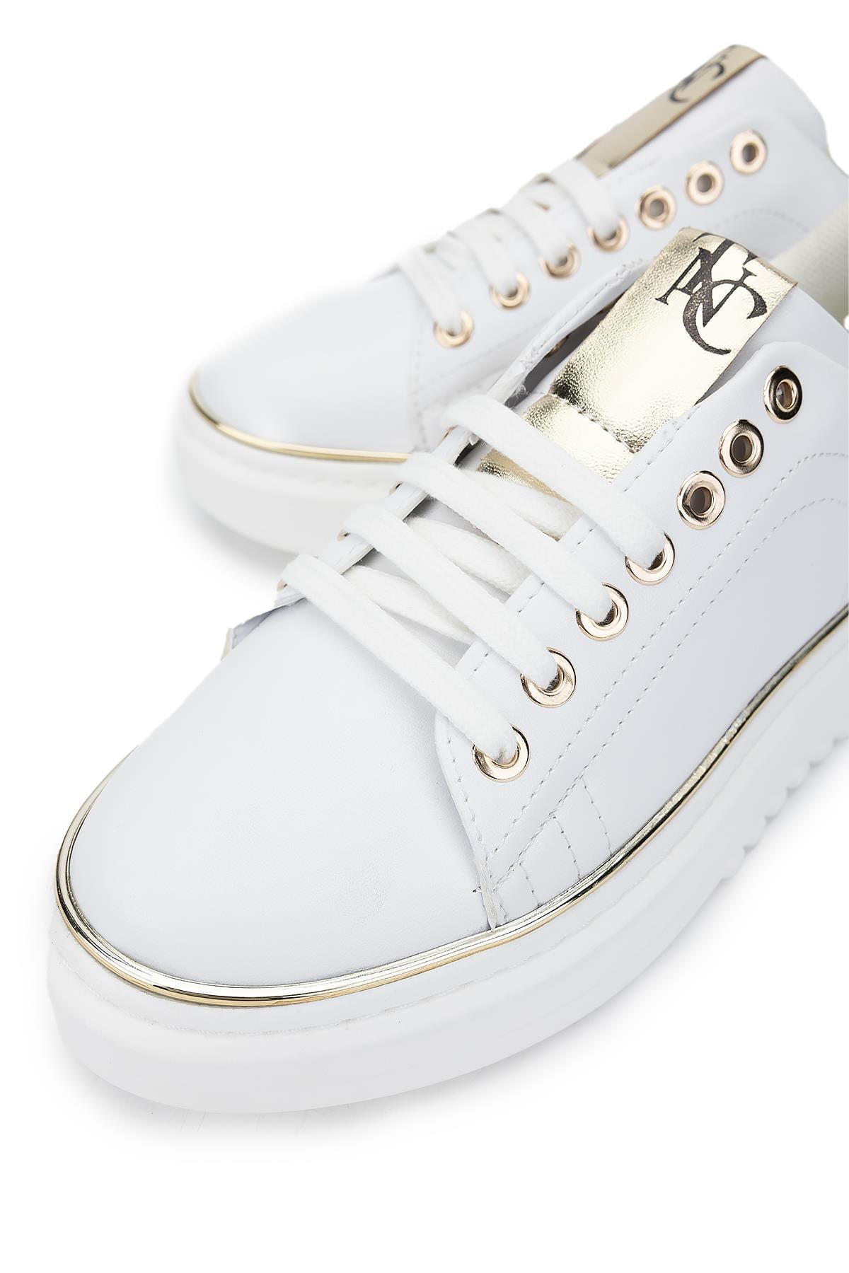 Tamer Tanca Beyaz Tamer Tanca Vegan Kadın Sneakers Spor Ayakkabı