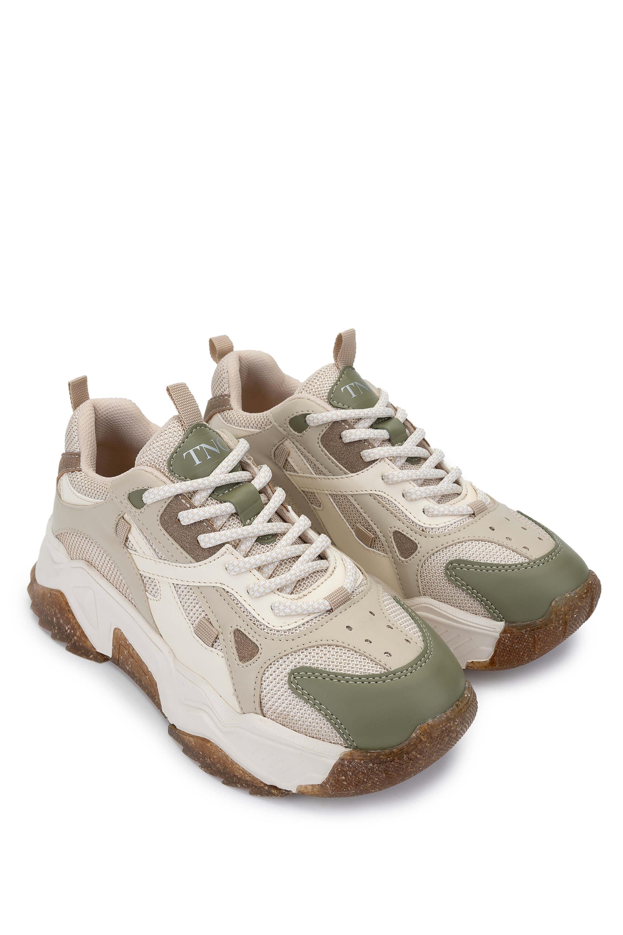 Tamer Tanca Beyaz Lacivert Tamer Tanca Vegan Kadın Sneakers Spor Ayakkabı