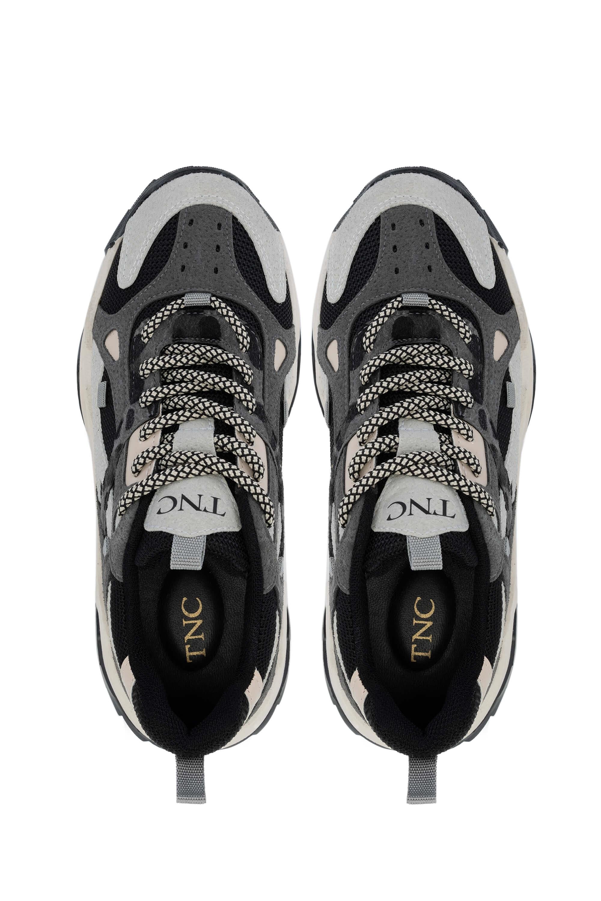 Tamer Tanca Beyaz Lacivert Tamer Tanca Vegan Kadın Sneakers Spor Ayakkabı