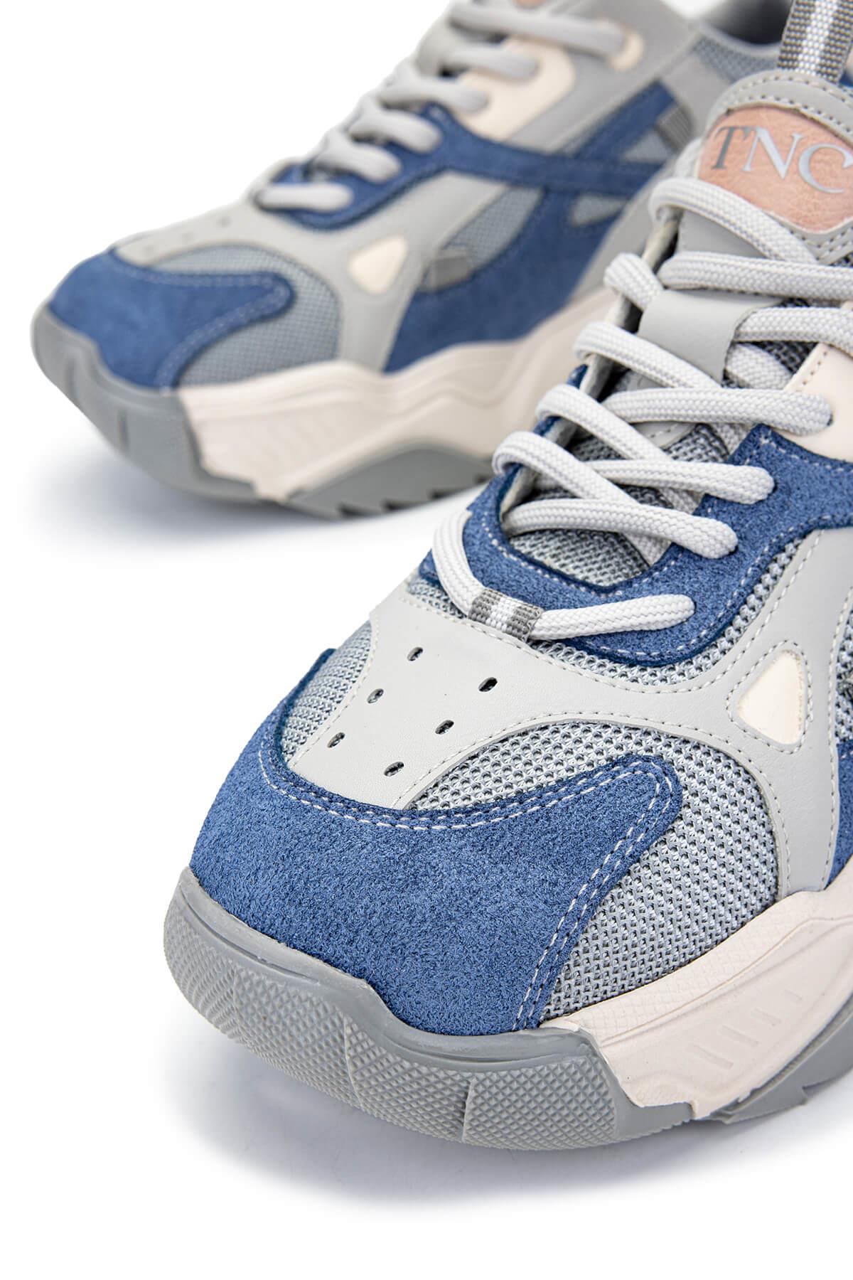 Tamer Tanca Beyaz Lacivert Tamer Tanca Vegan Kadın Sneakers Spor Ayakkabı