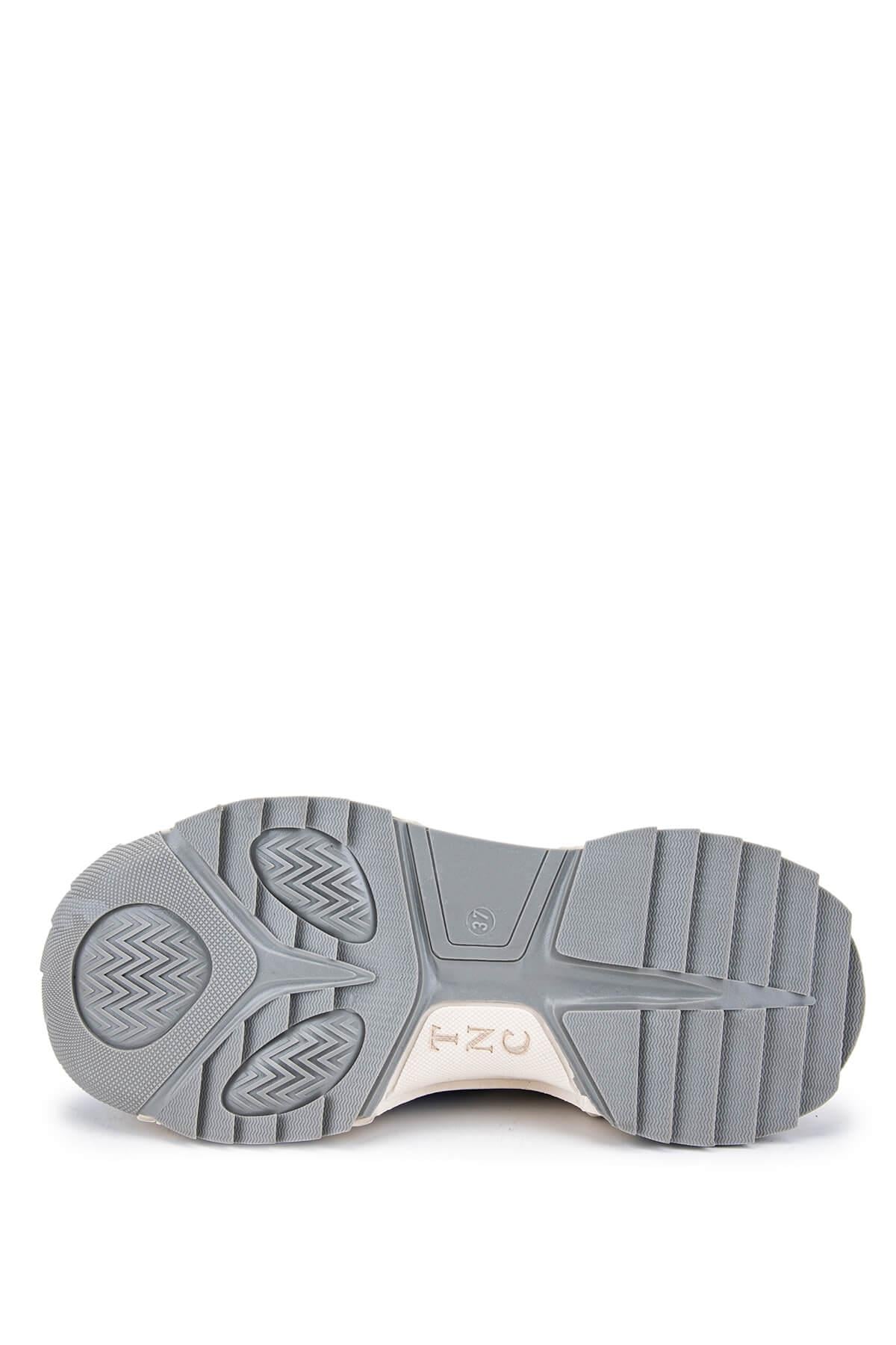 Tamer Tanca Beyaz Lacivert Tamer Tanca Vegan Kadın Sneakers Spor Ayakkabı